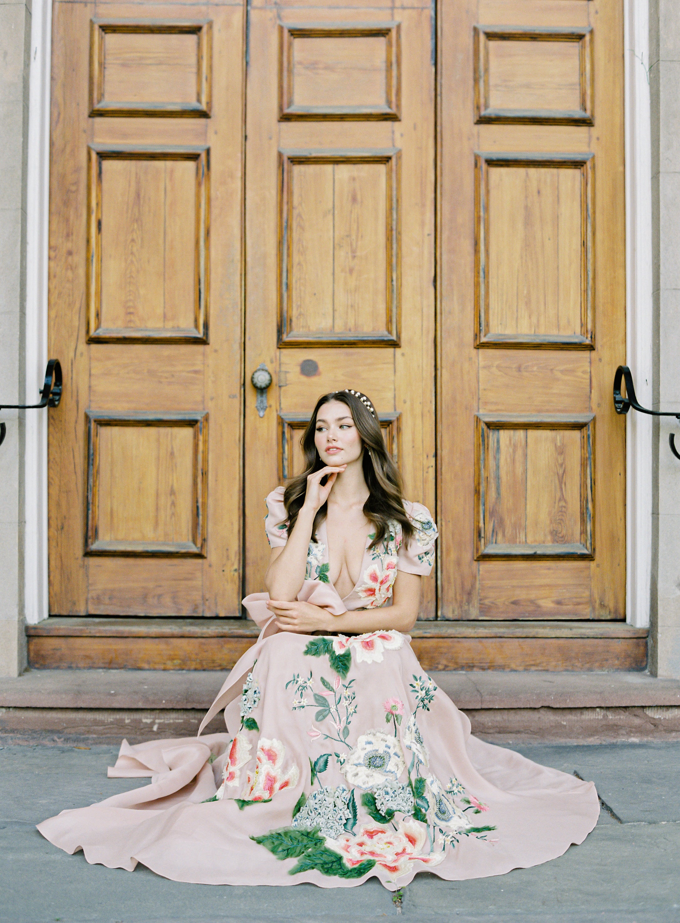 EDEN LUXE Bridal ELLIE Pearl Double Band Headband Tiara