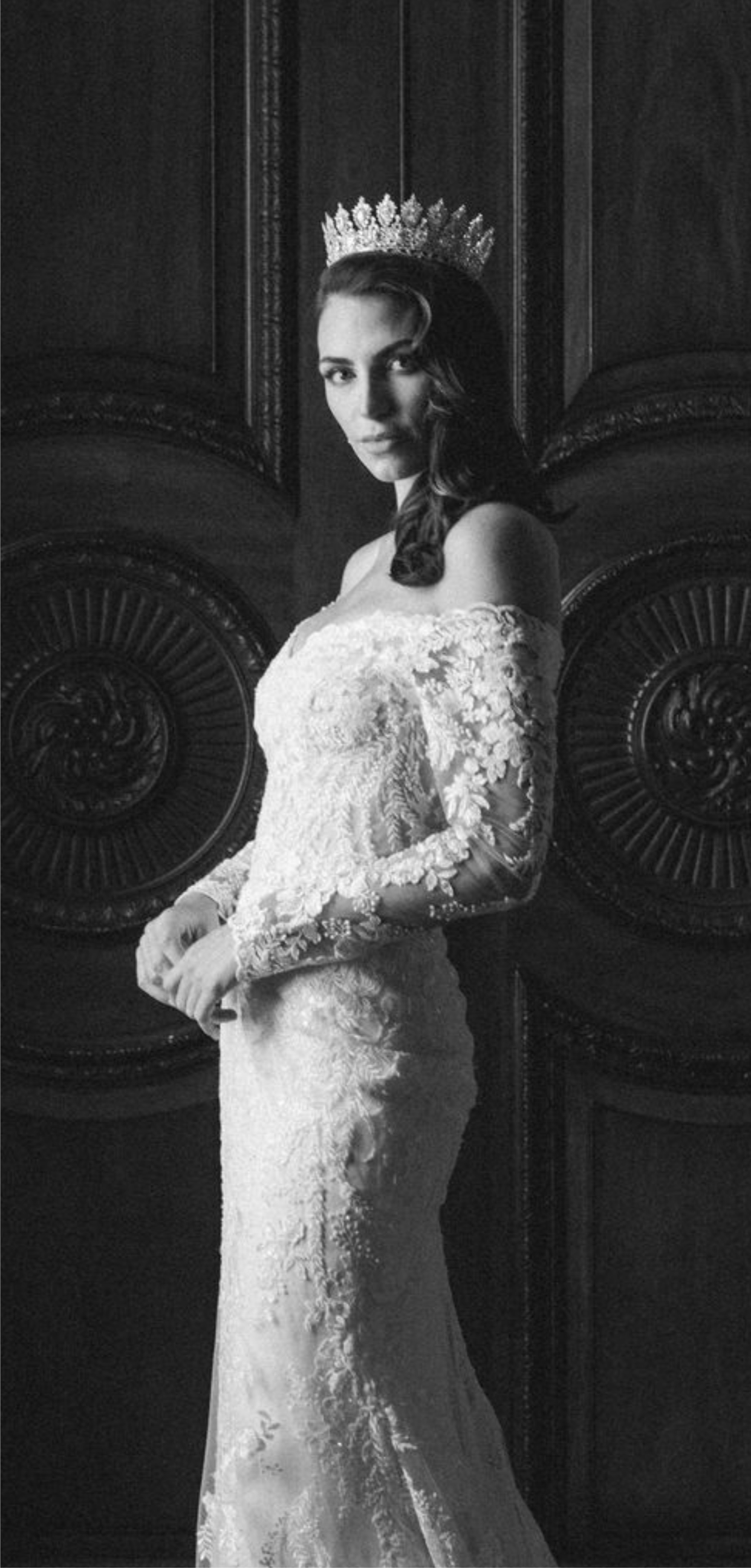 EDEN LUXE Bridal Full Crown RACHEL Simulated Diamond Royal Bridal Full Crown