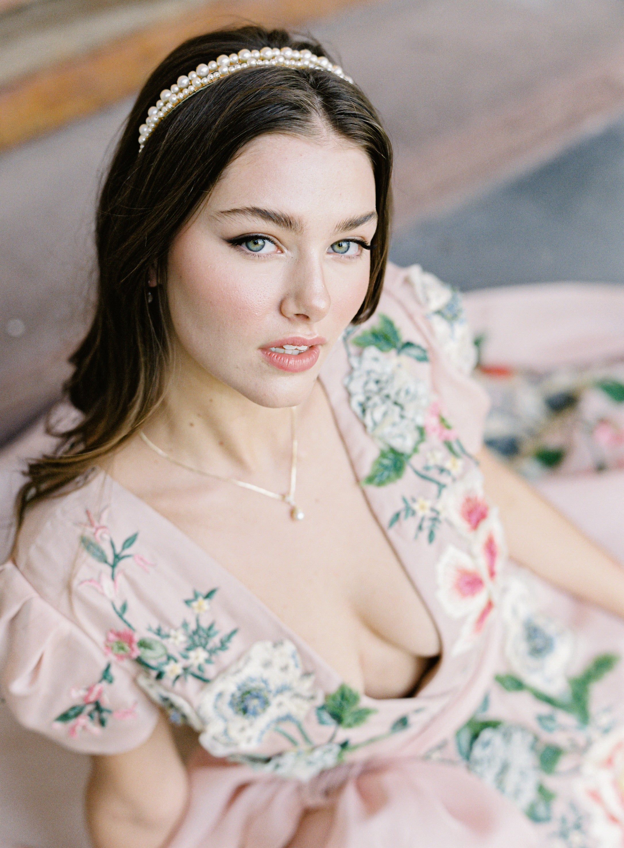 EDEN LUXE Bridal Headbands Medium Pearls COSETTE Pearl Headbands