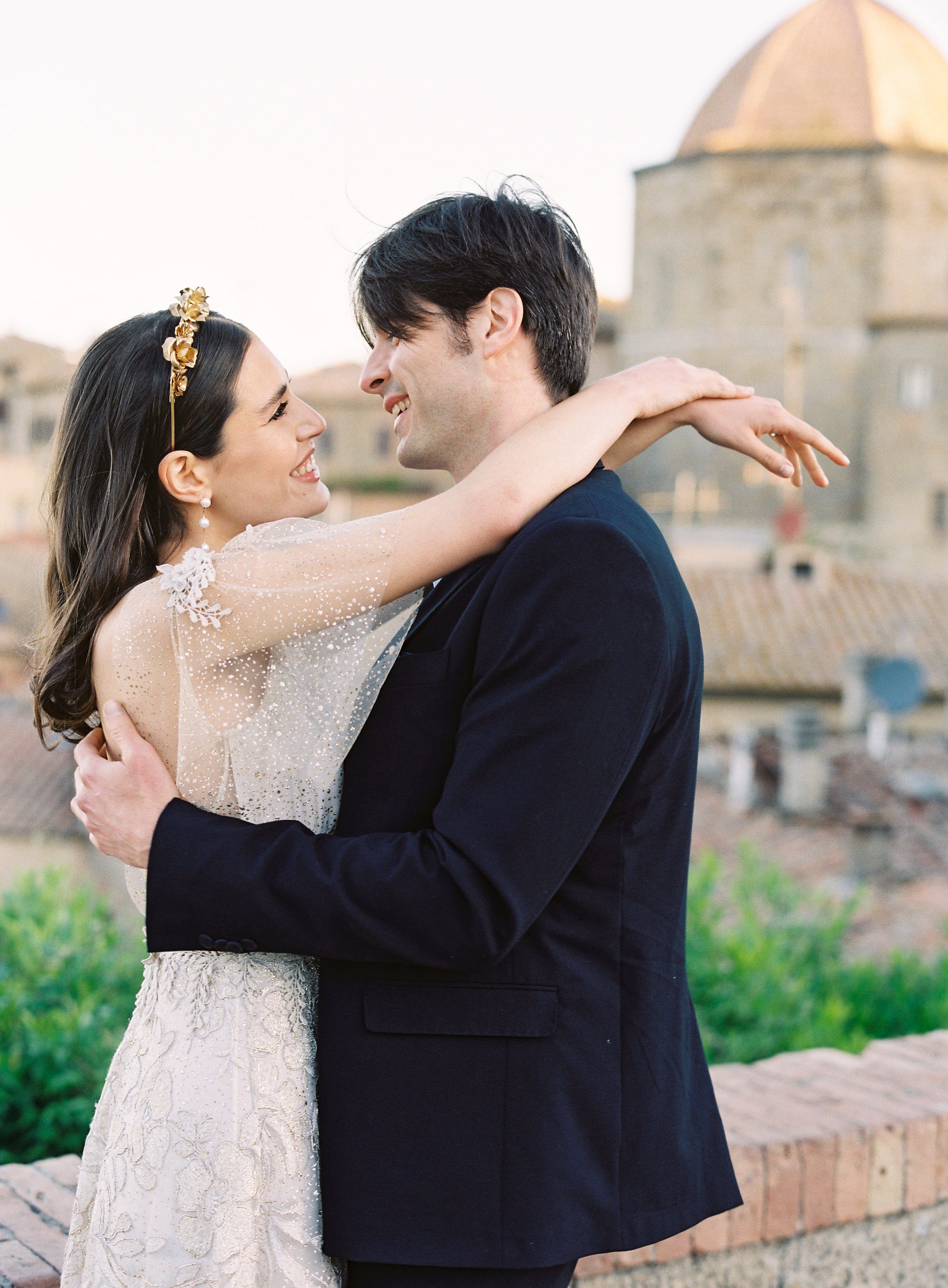 EDEN LUXE Bridal Headbands SAVANNAH Gilded Blossoms Tiara