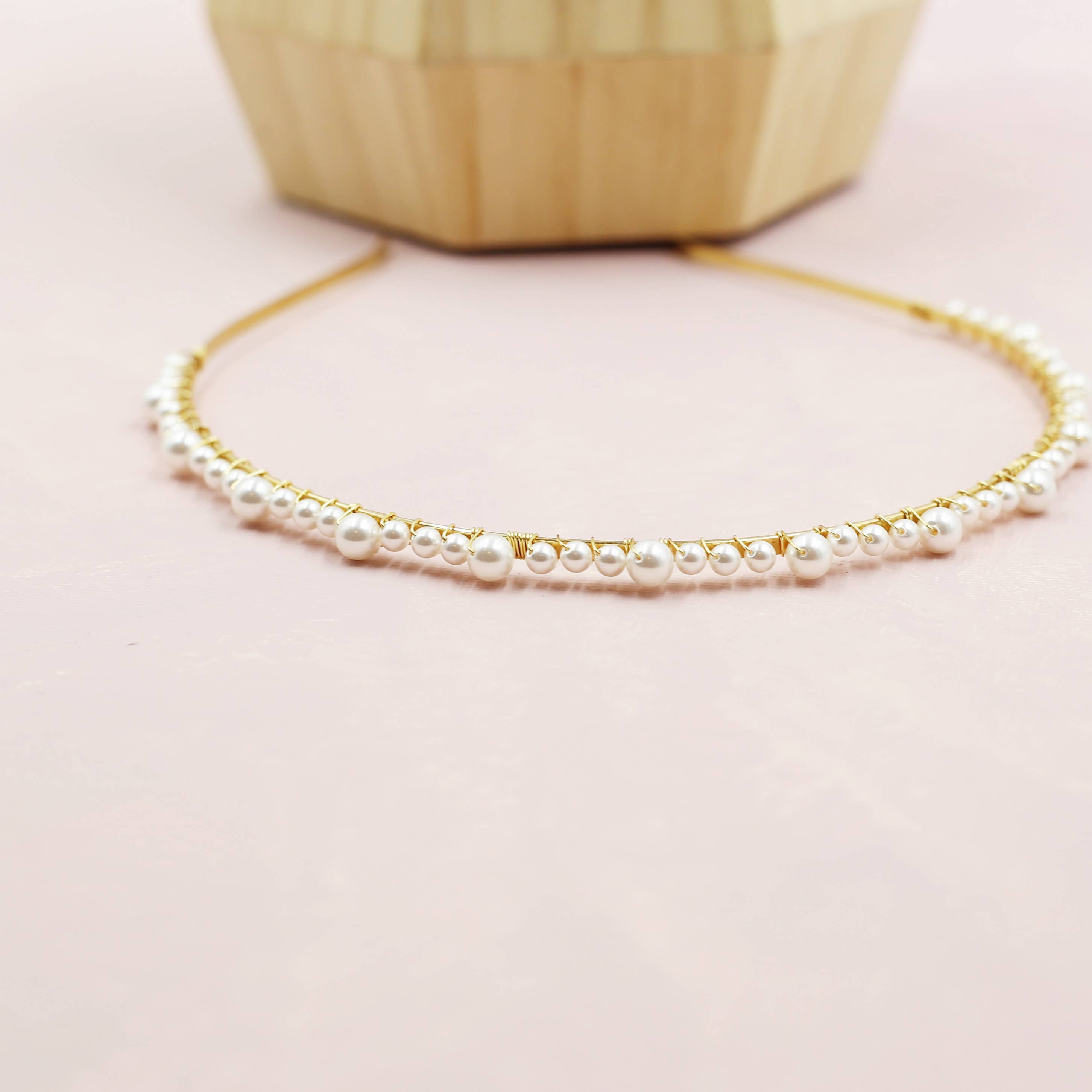 EDEN LUXE Bridal Headbands Small Pearls COSETTE Pearl Headbands