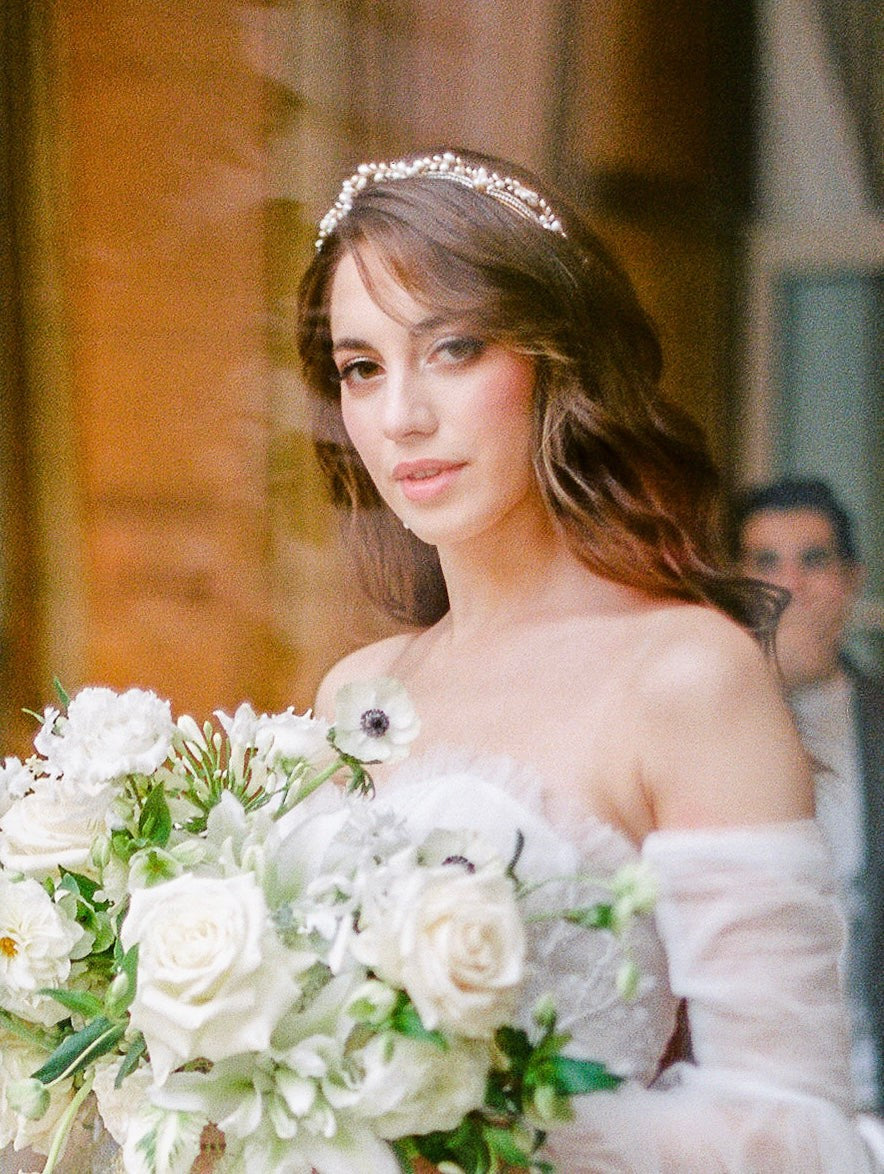 EDEN LUXE Bridal Headbands Tiara Only ALANA Freshwater Pearl Tiara