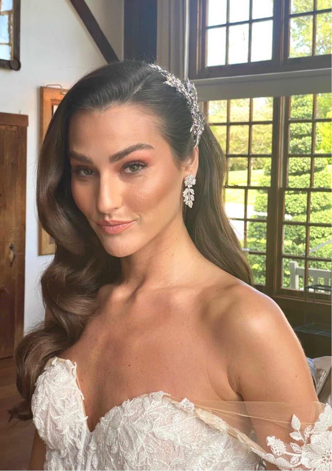 EDEN LUXE Bridal Headpiece 1 CLIP MARGOT Silver Bridal Hair Clips