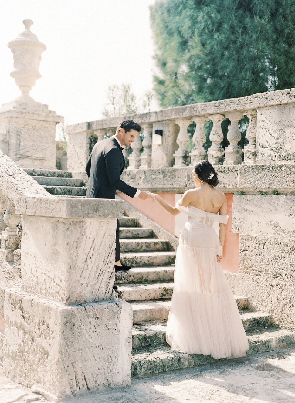 EDEN LUXE Bridal Headpiece ADDISON Porcelain Floral and Crystal Comb Set
