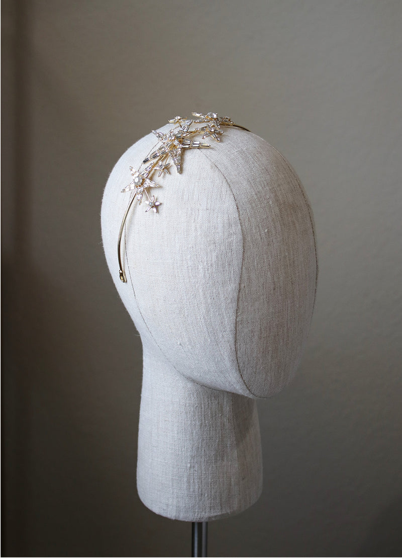 EDEN LUXE Bridal Headpiece ASTARA Bejeweled Celestial Headpiece Tiara
