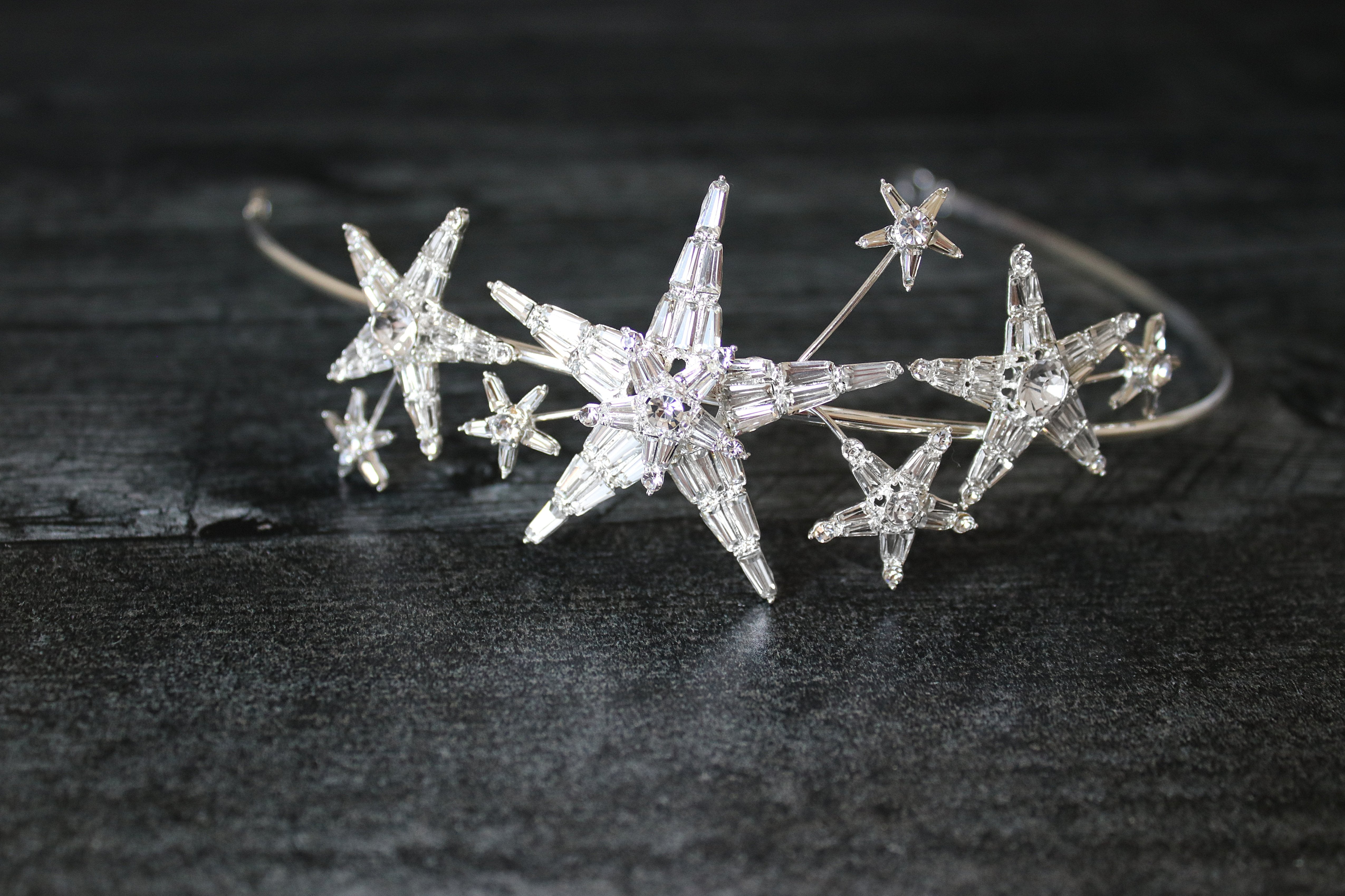 EDEN LUXE Bridal Headpiece ASTARA Bejeweled Celestial Headpiece Tiara