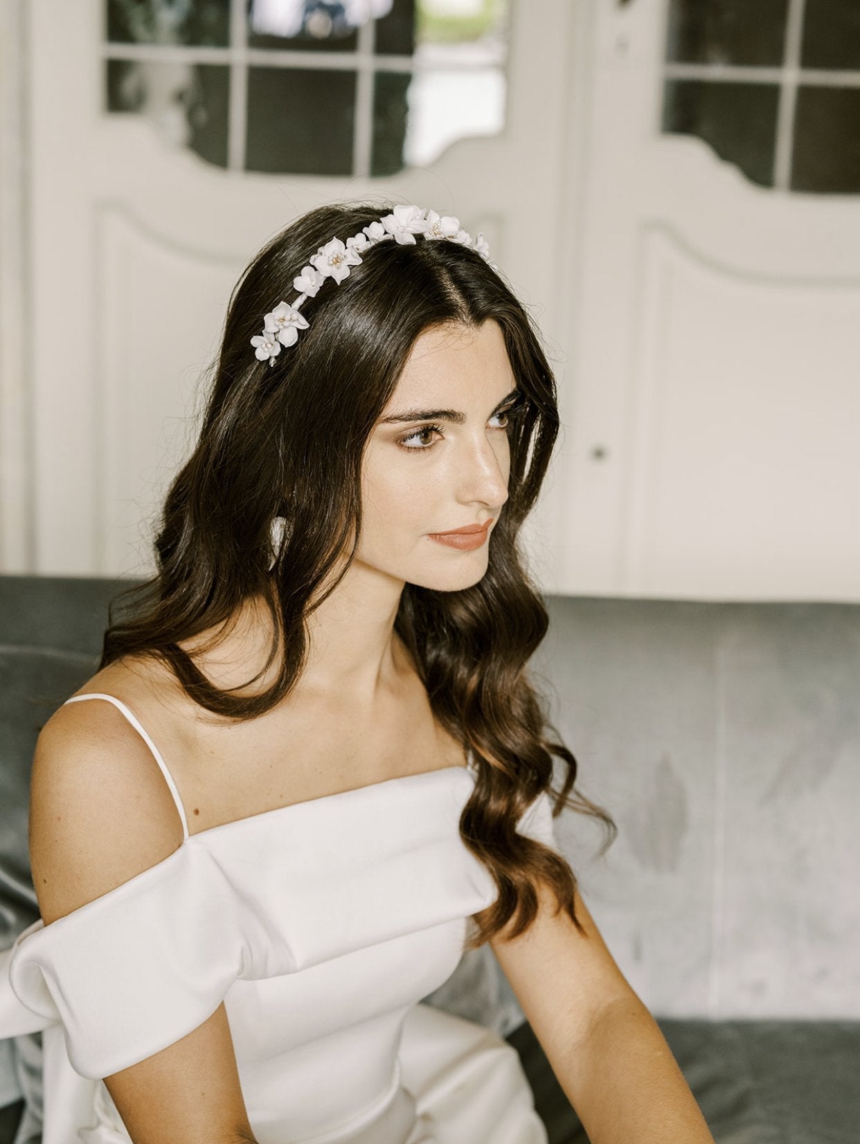 Bride Headband White