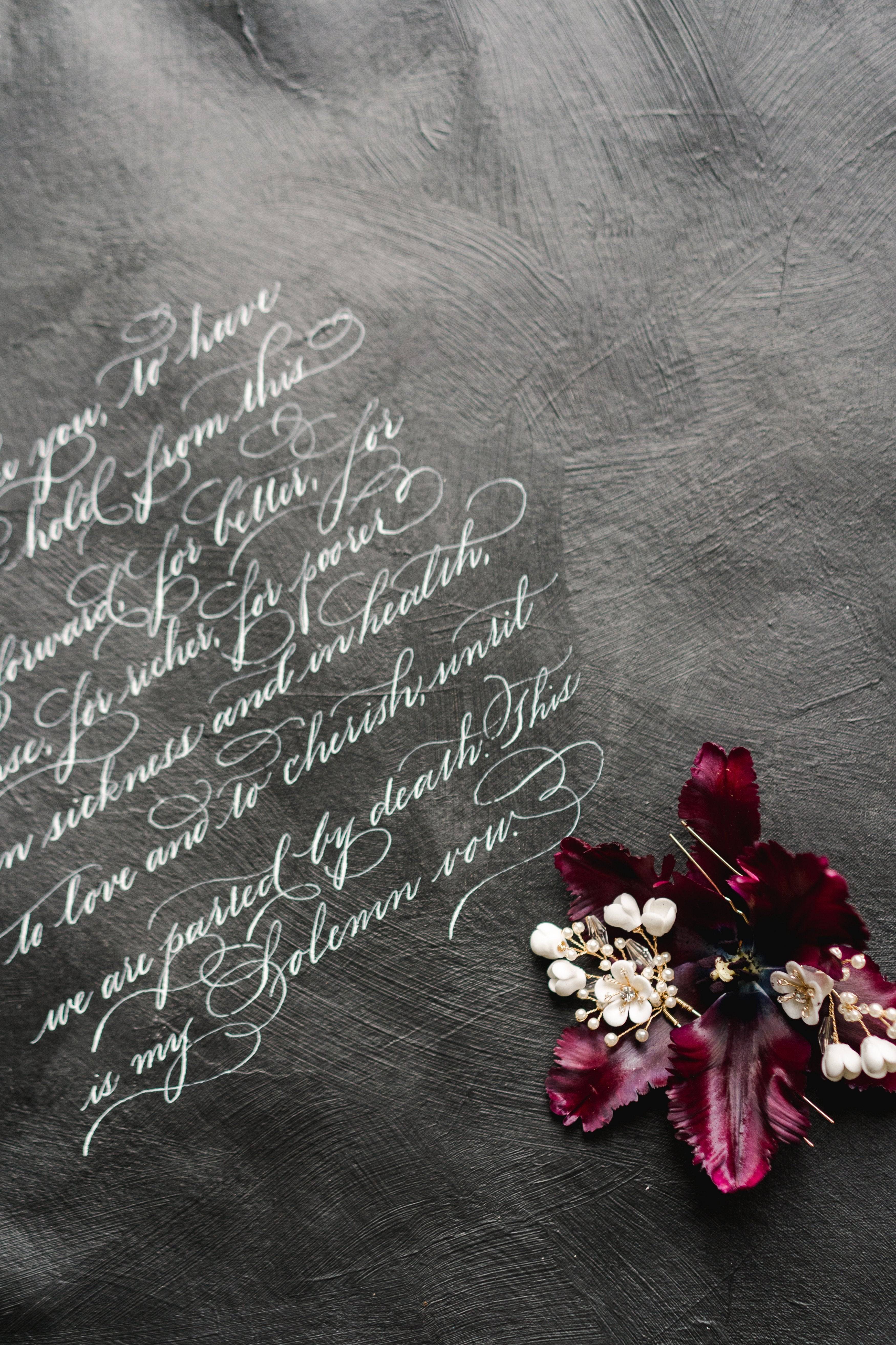 EDEN LUXE Bridal Headpiece JULIA Porcelain Blooms Comb and Hairpin Set