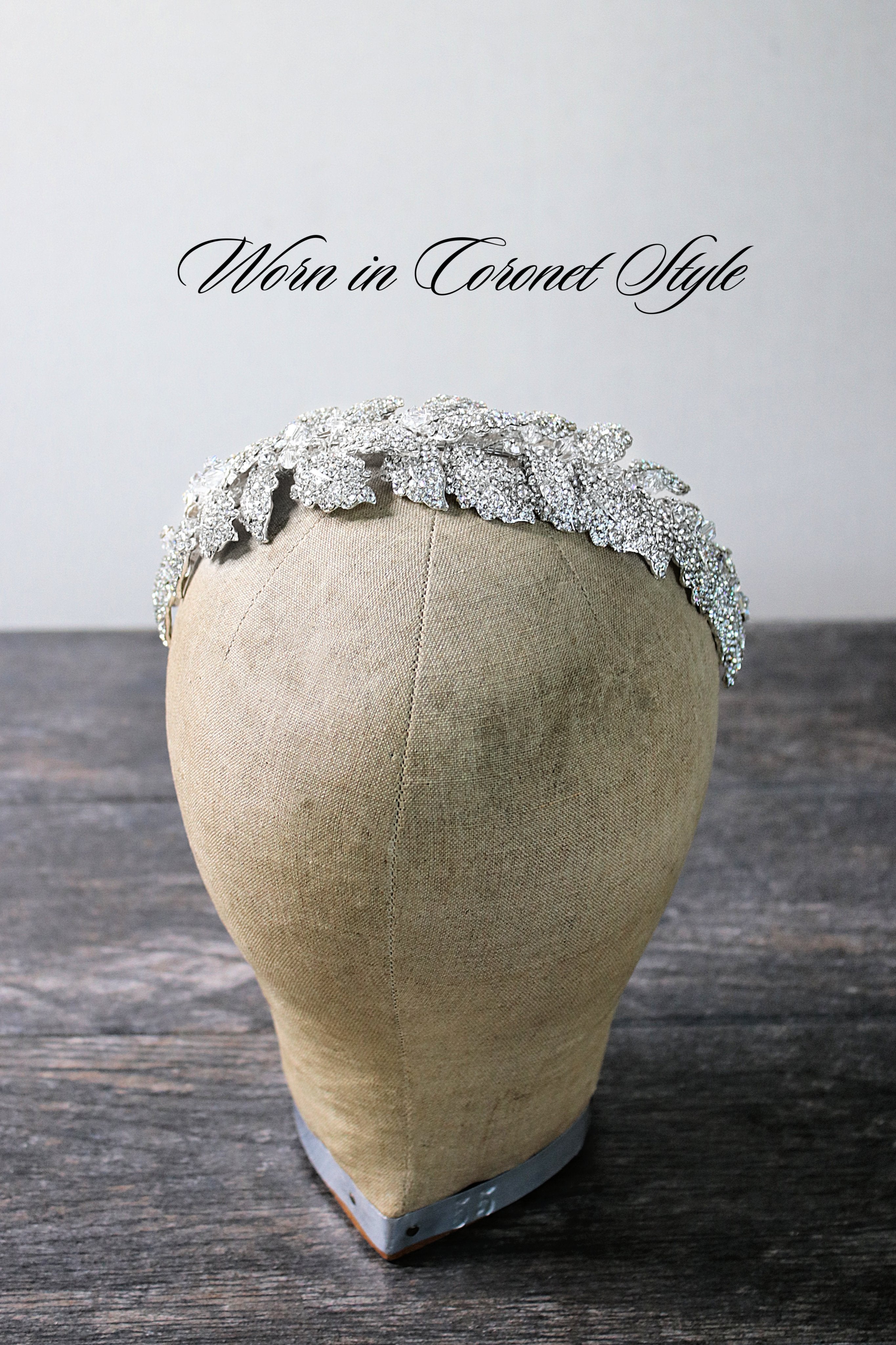 EDEN LUXE Bridal Headpiece LAUREL Coronet Headpiece Tiara