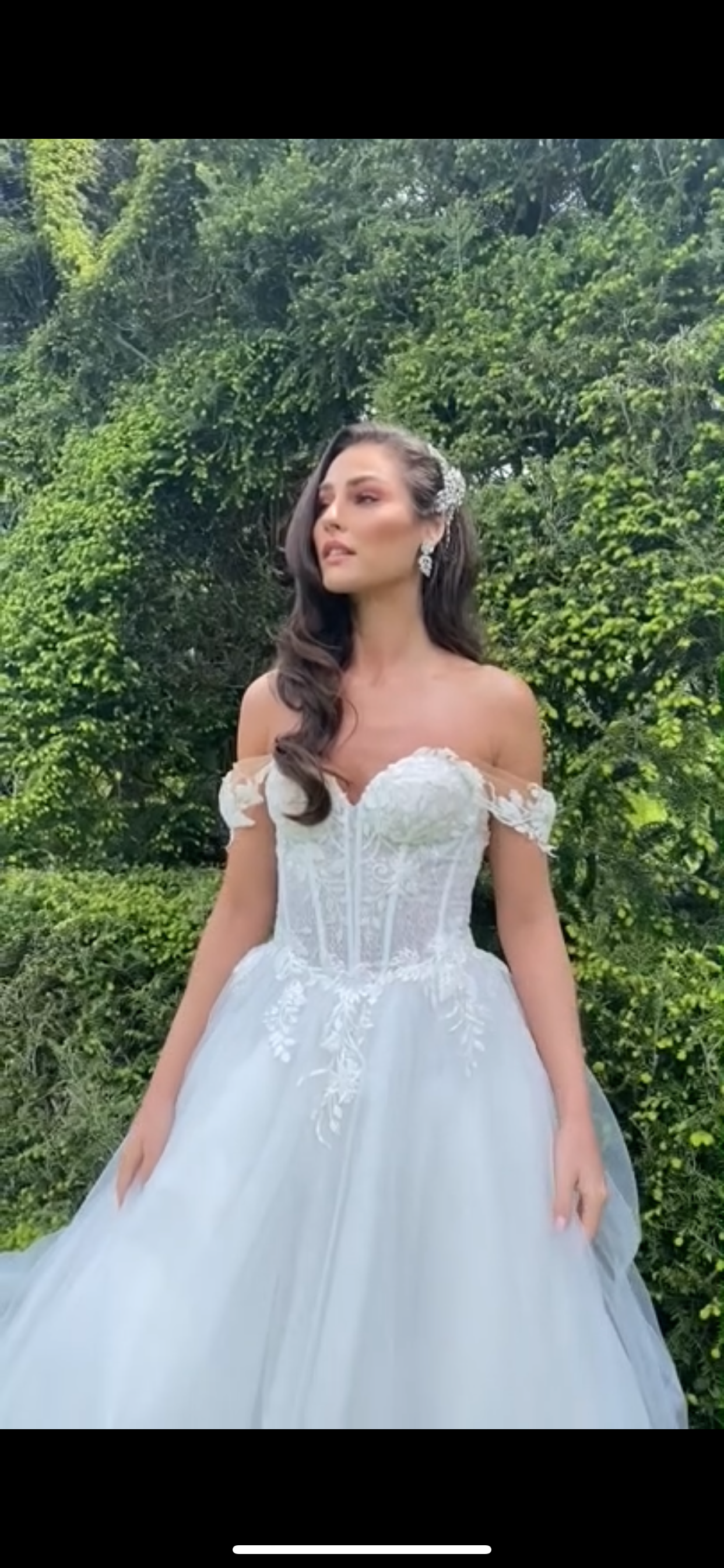 EDEN LUXE Bridal Headpiece MARGOT Silver Bridal Hair Clips