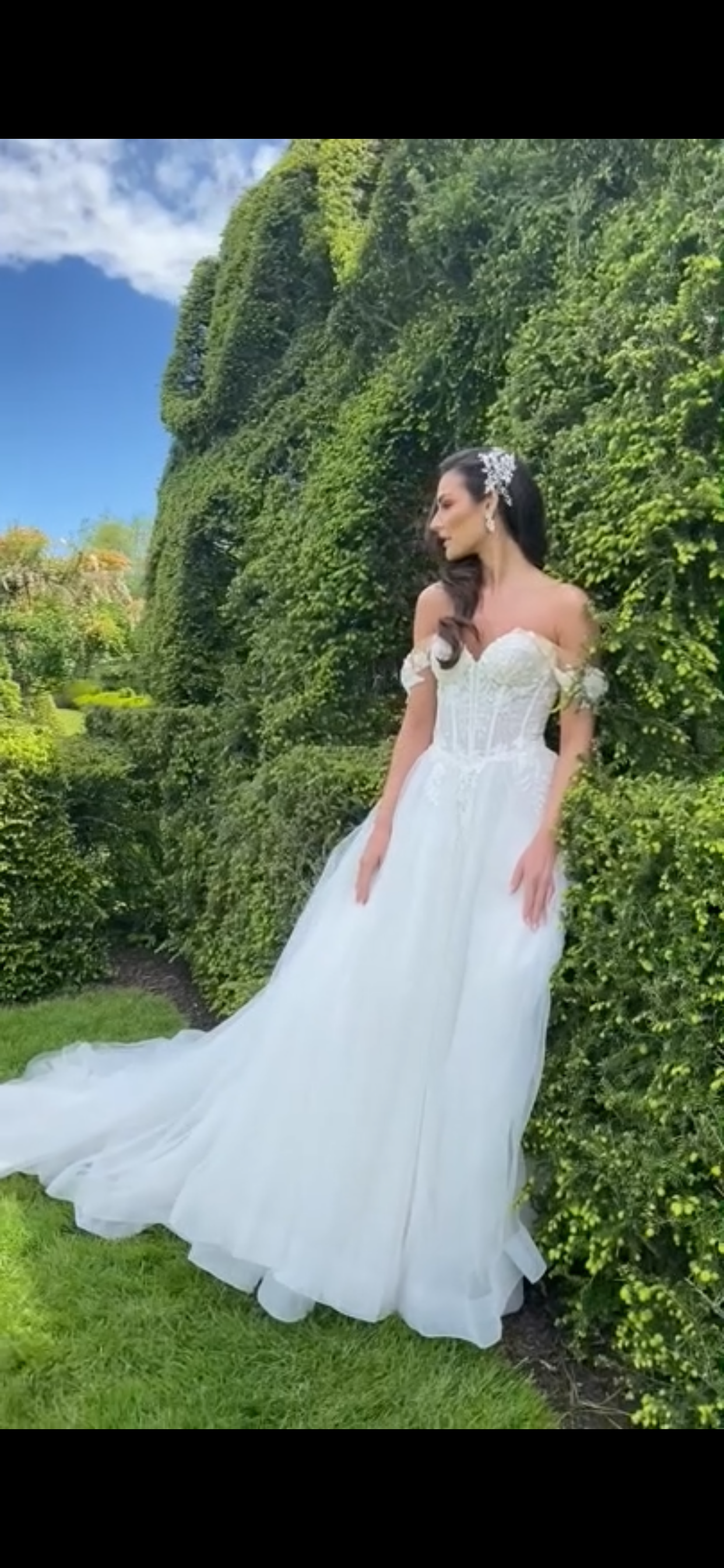 EDEN LUXE Bridal Headpiece MARGOT Silver Bridal Hair Clips