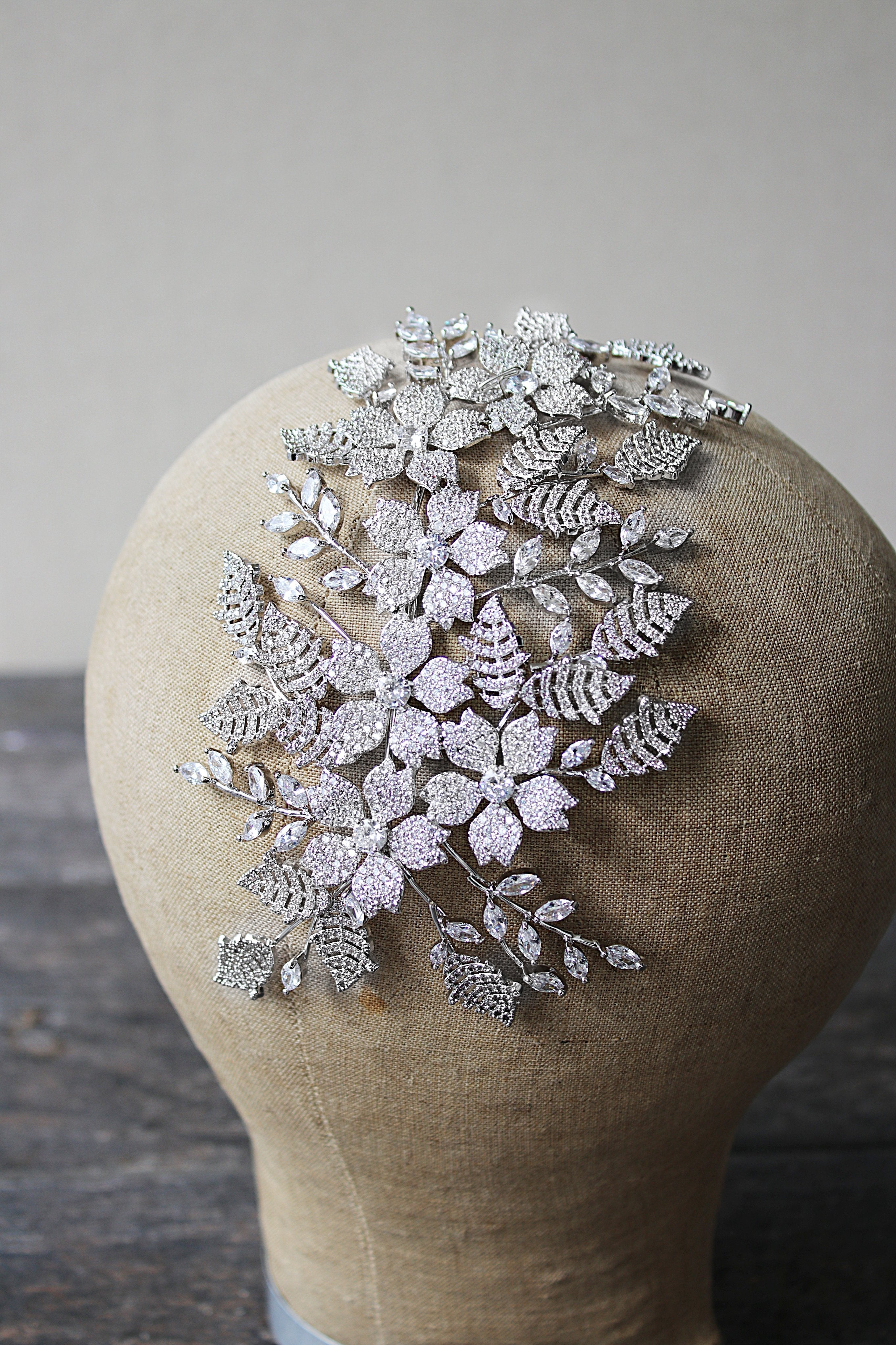 EDEN LUXE Bridal Headpiece RINALDI Simulated Diamond Headpiece