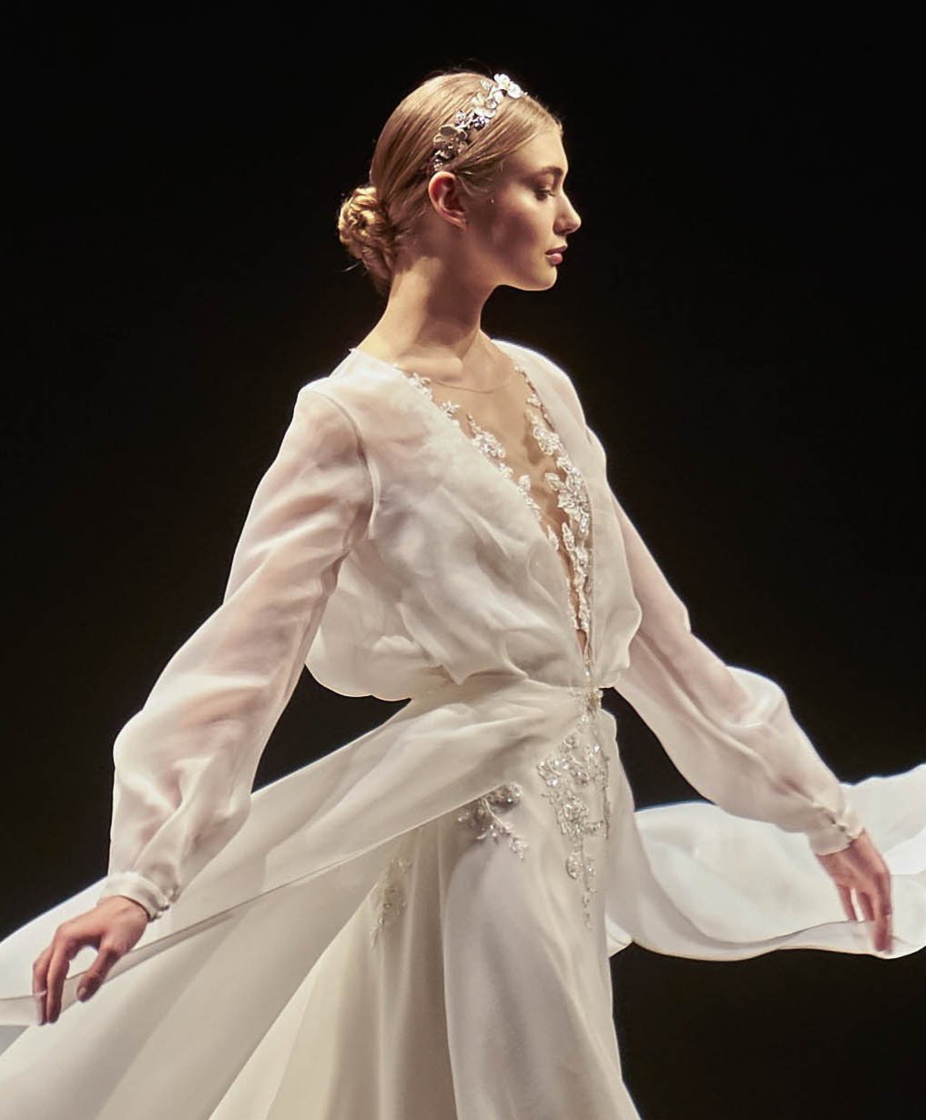 EDEN LUXE Bridal Headpiece SERAPHINA Blush Floral Bridal Headband Headpiece