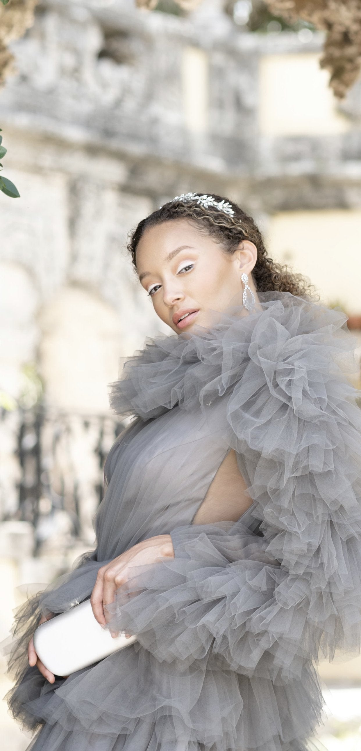 EDEN LUXE Bridal Headpieces KRYSTINA Bridal Crystal Spray Headpiece