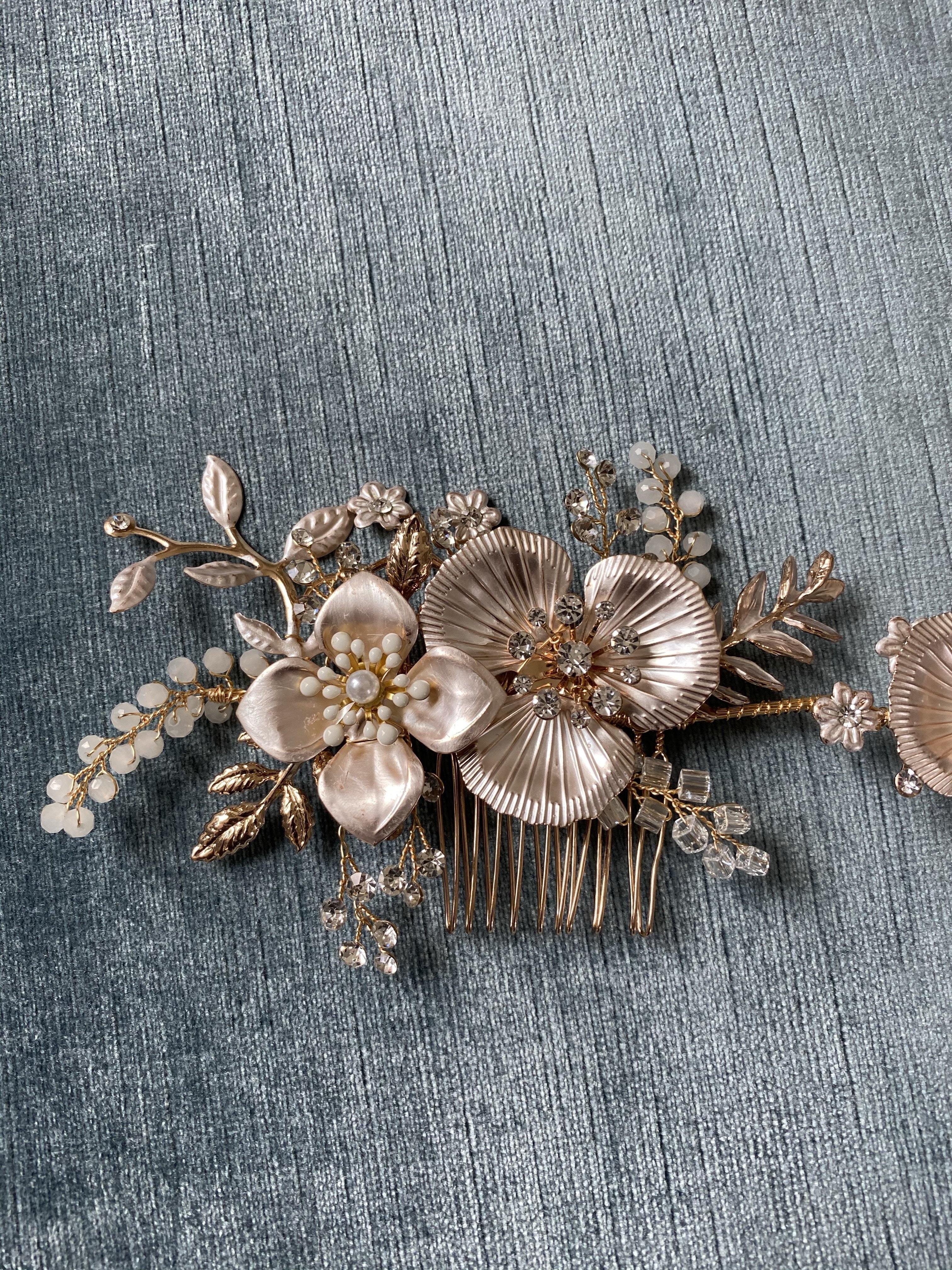 EDEN LUXE Bridal Headpieces MIA Rose Gold Floral Headpiece