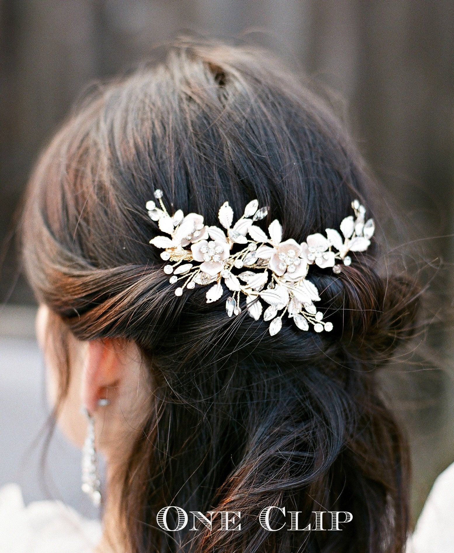 EDEN LUXE Bridal Headpieces PHILLIPA Gilded Blossoms Bridal Headpiece