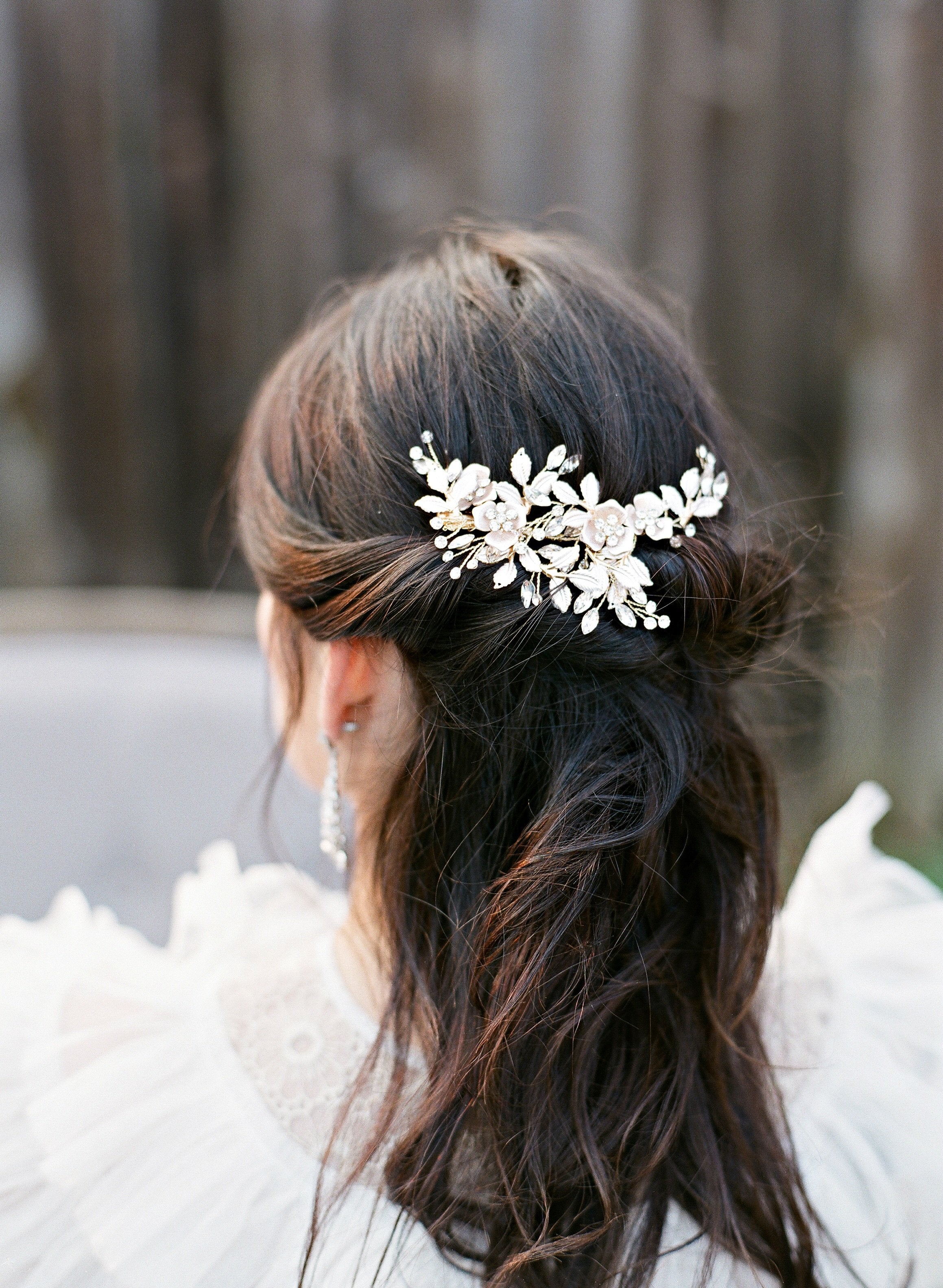EDEN LUXE Bridal Headpieces PHILLIPA Gilded Blossoms Bridal Headpiece