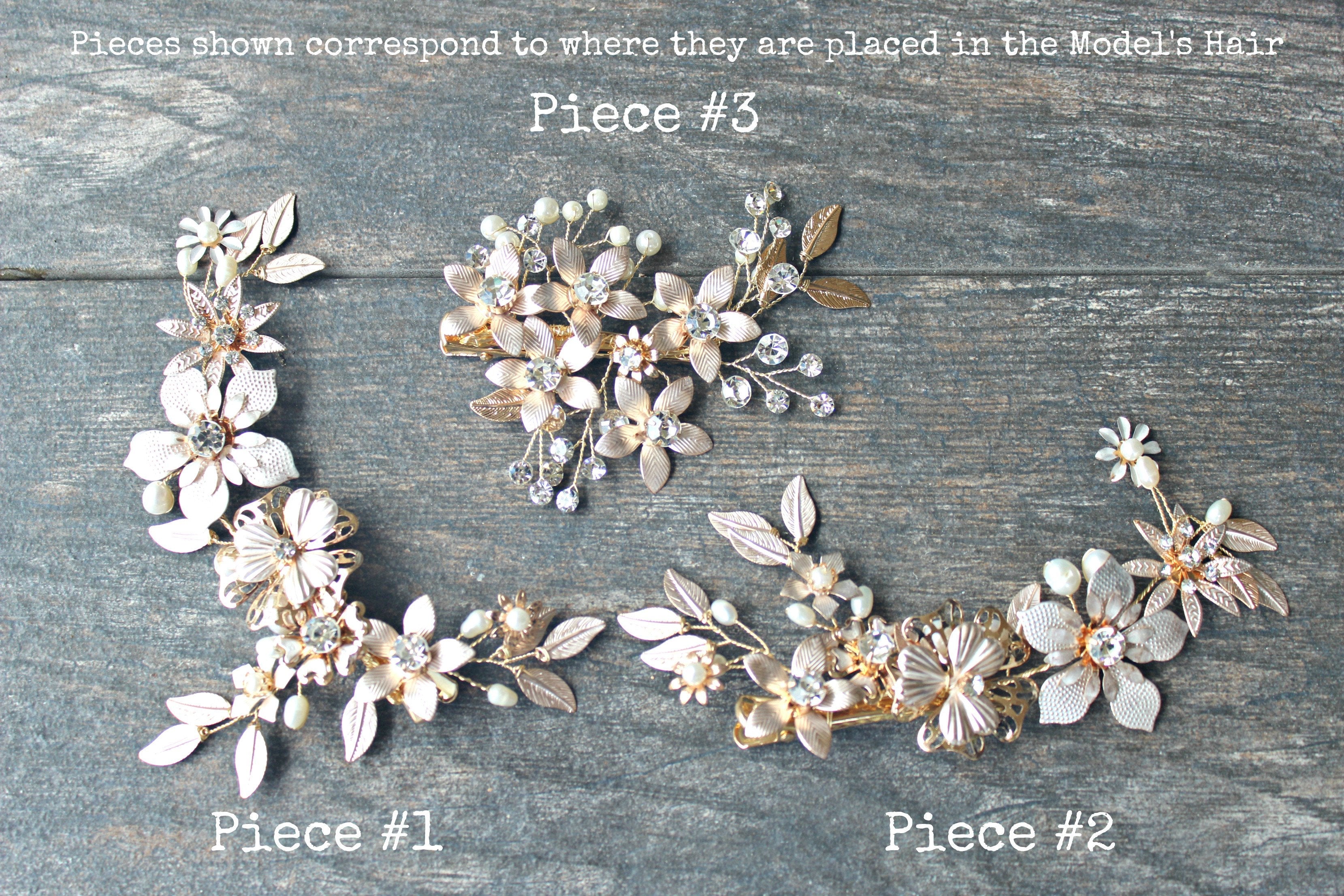 EDEN LUXE Bridal Headpieces Piece #1 PEYTON Headpiece Set