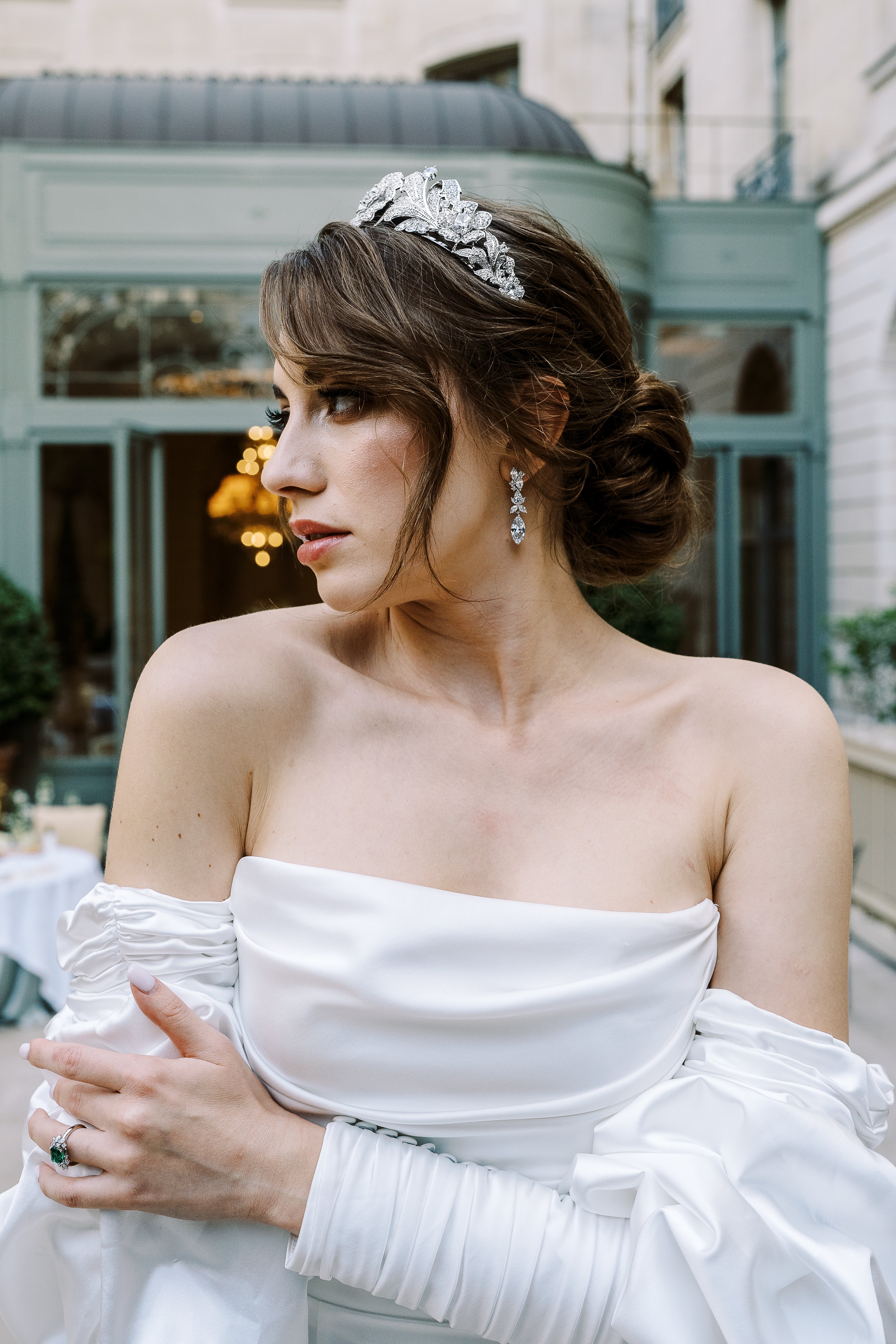 EDEN LUXE Bridal Jewelry LETIZIA Simulated Diamond Drop Earrings