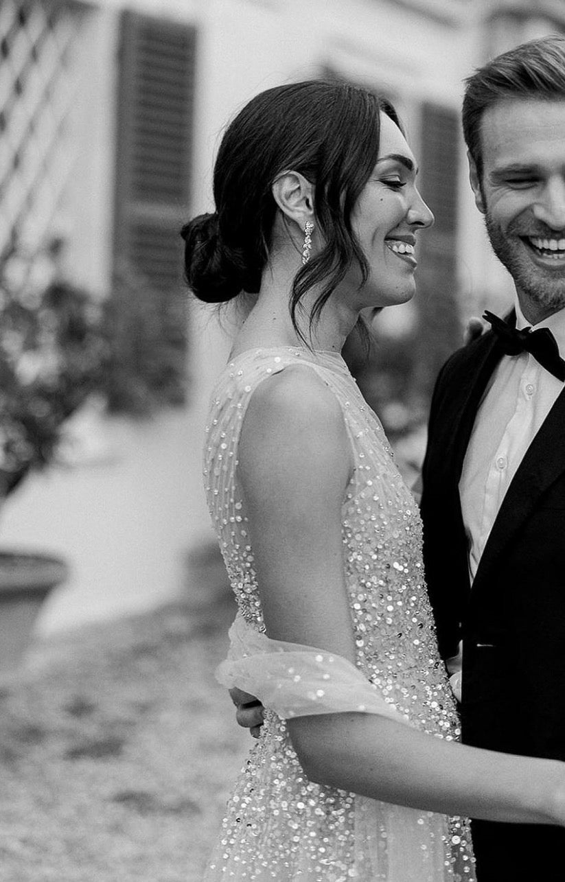 EDEN LUXE Bridal Jewelry LETIZIA Simulated Diamond Drop Earrings