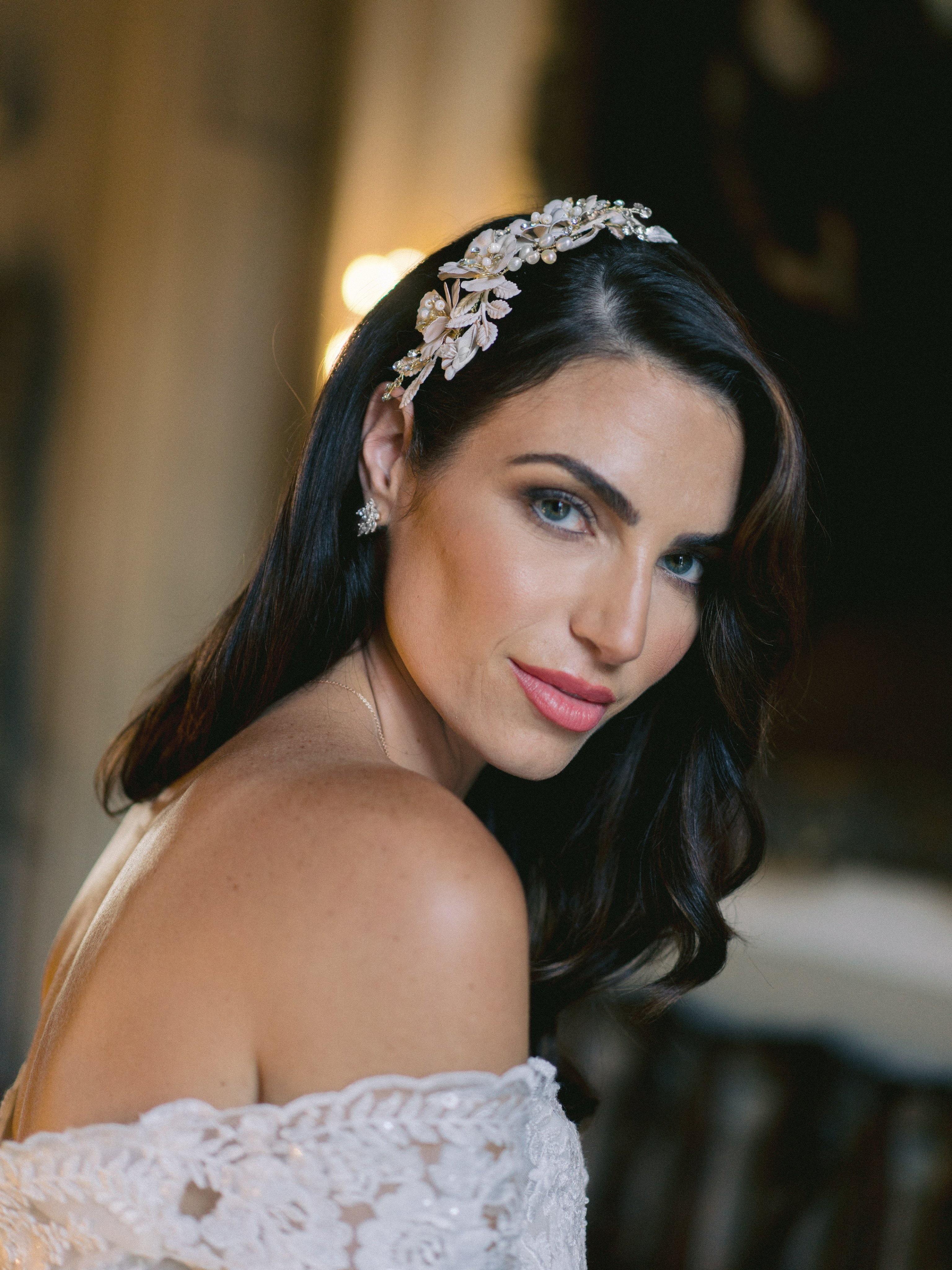 EDEN LUXE Bridal Jewelry MADELINA Cluster Earrings & Necklace Set