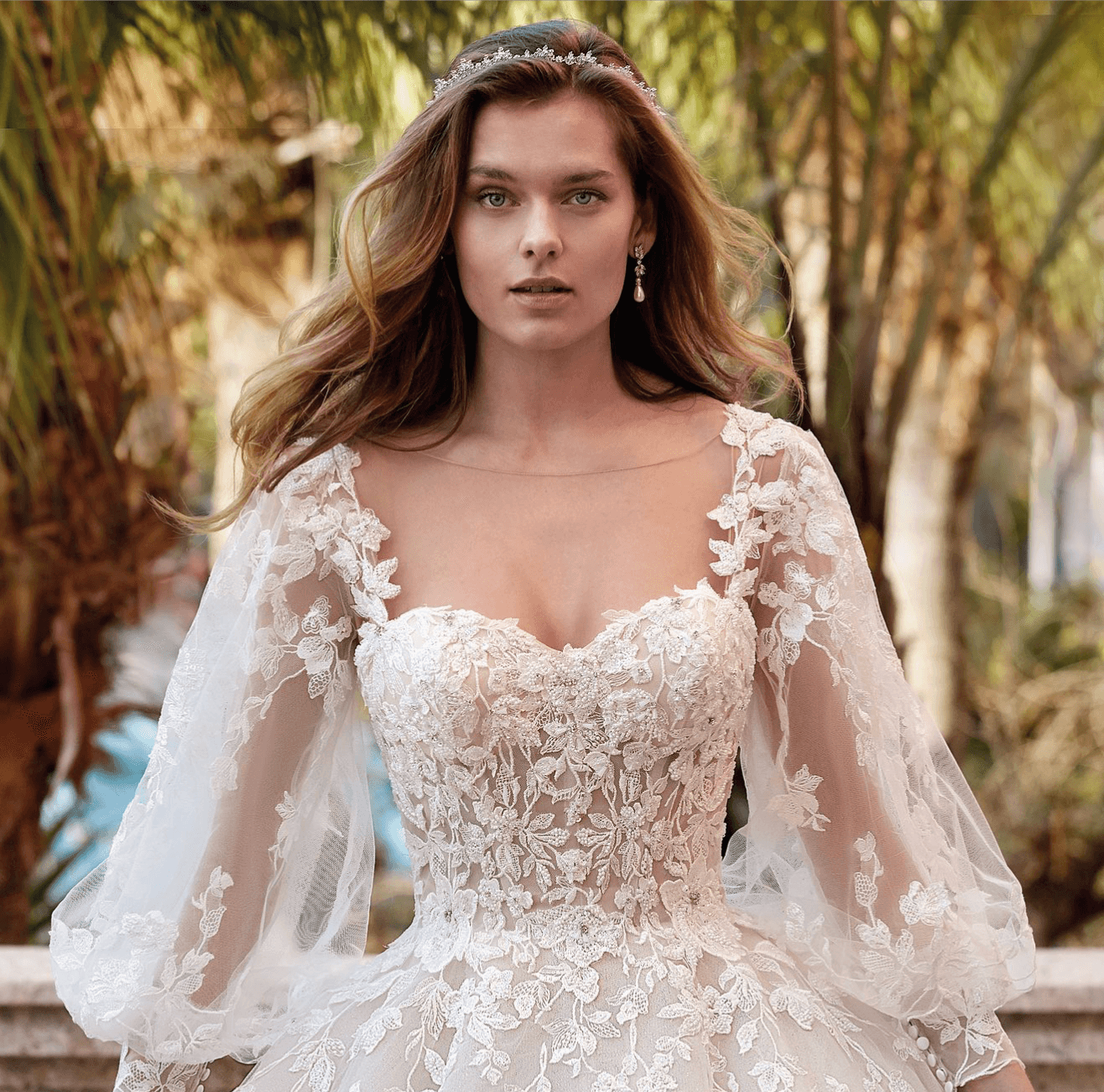 EDEN LUXE Bridal Necklaces MADISON Simulated Diamond and Pearl Drop Earrings and Necklace