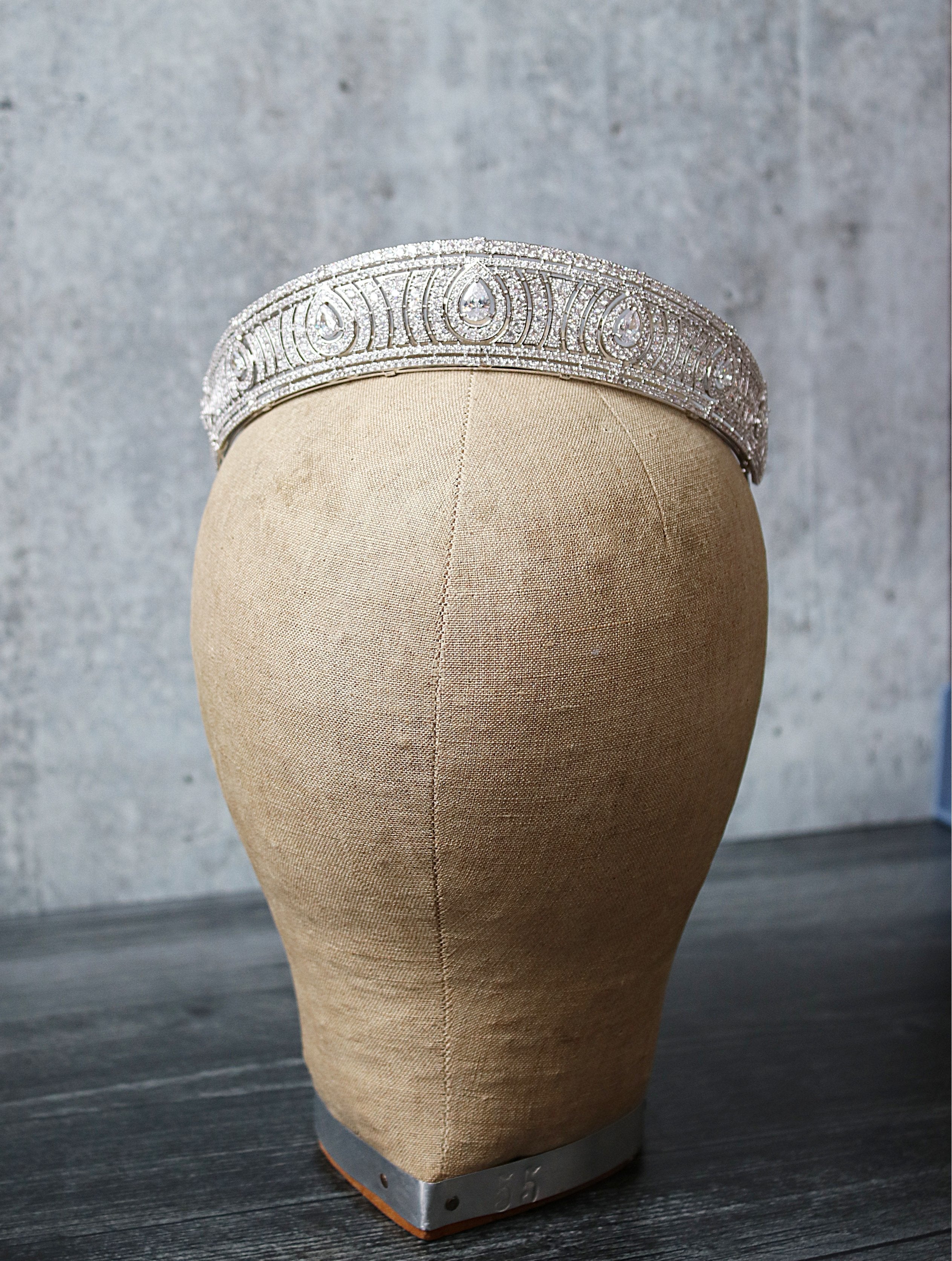 EDEN LUXE Bridal Tiara ANNE Simulated Diamond Bandeau Tiara