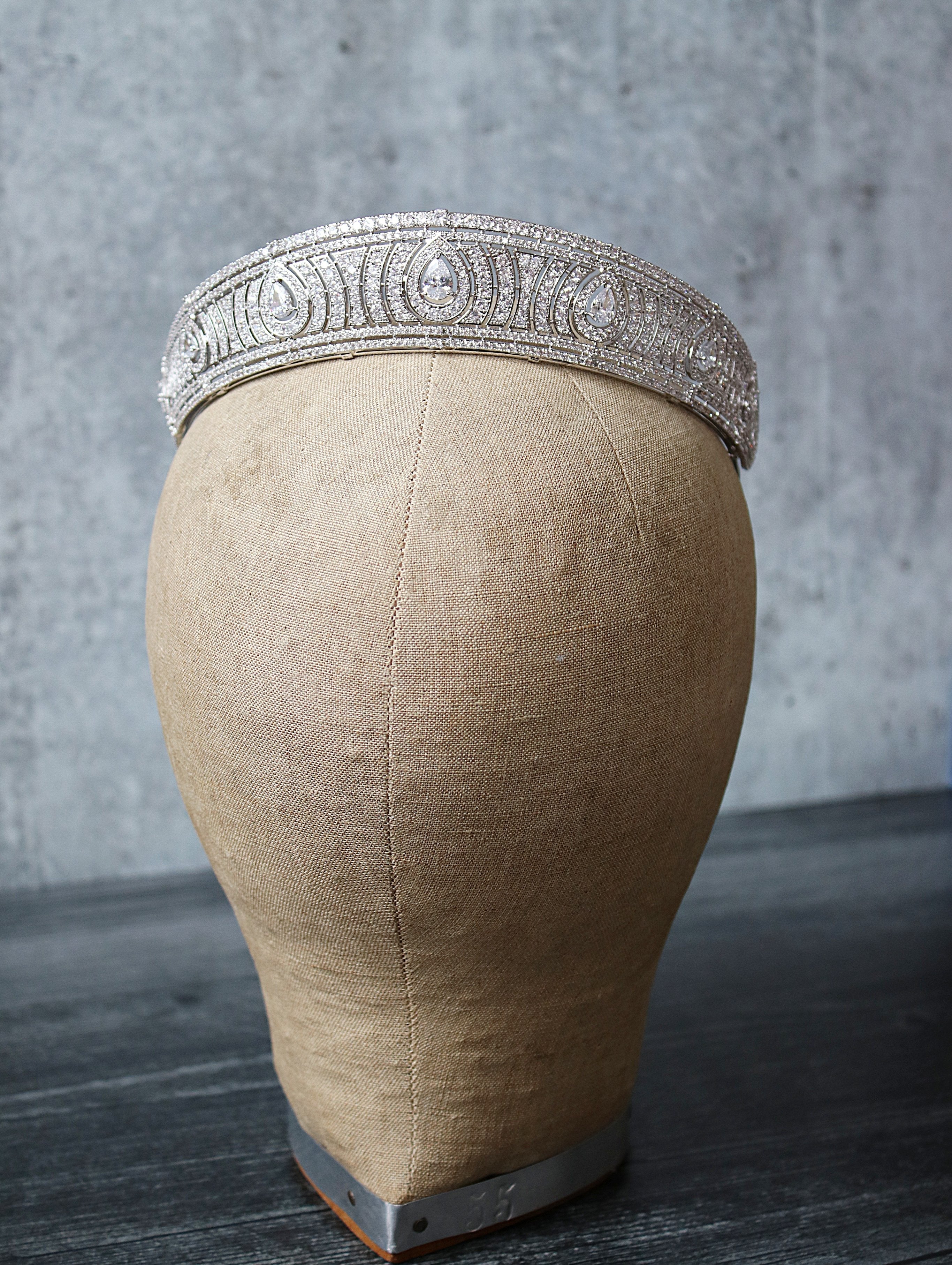 EDEN LUXE Bridal Tiara ANNE Simulated Diamond Bandeau Tiara