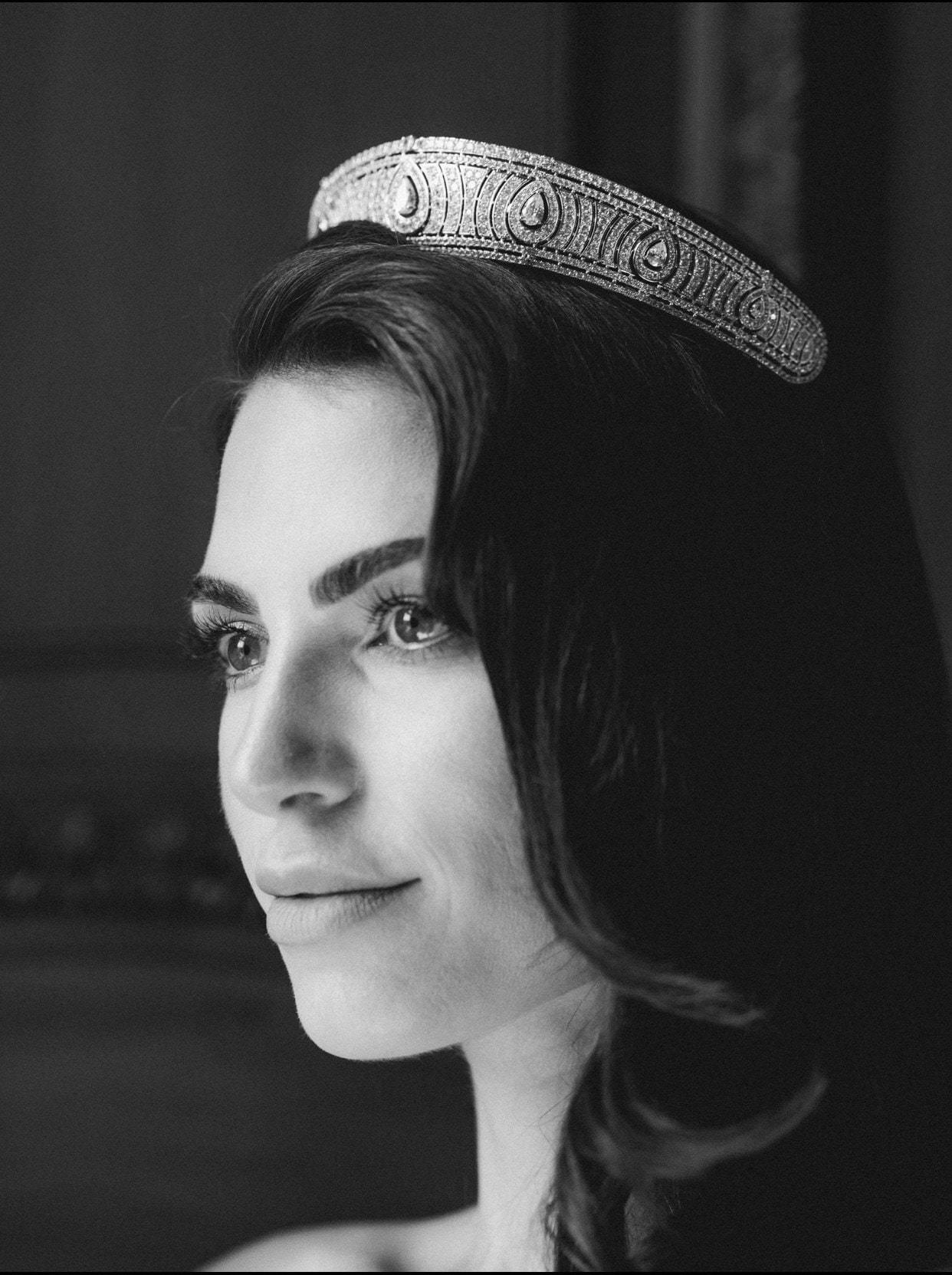 EDEN LUXE Bridal Tiara ANNE Simulated Diamond Bandeau Tiara