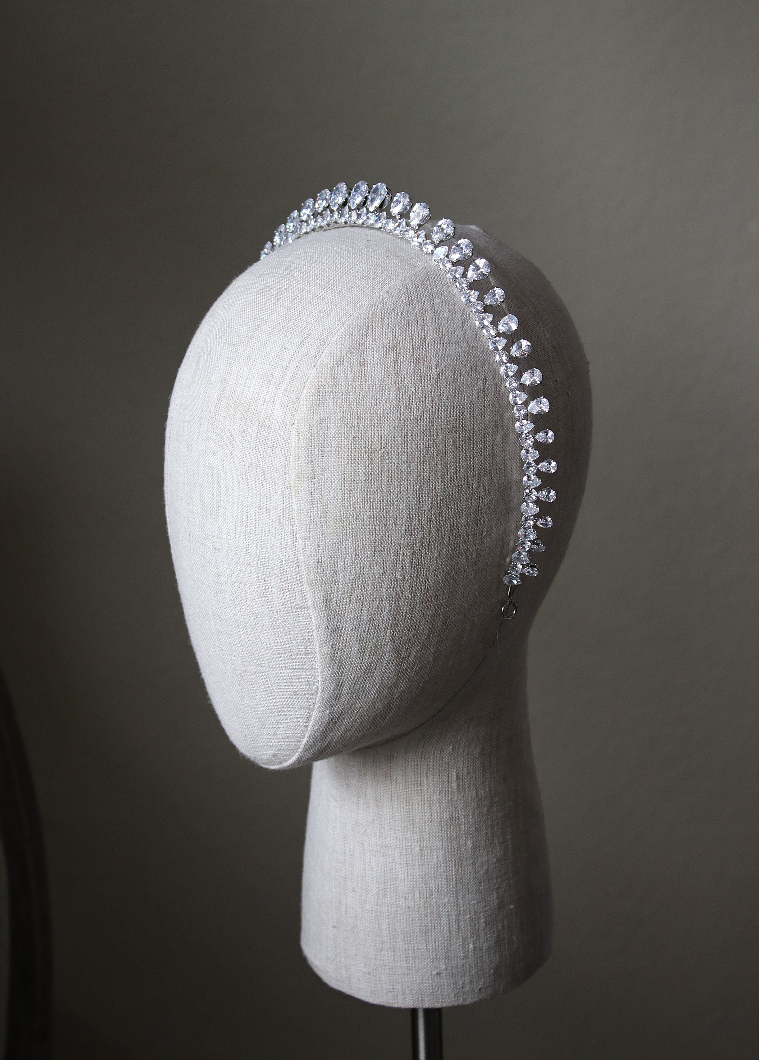 EDEN LUXE Bridal Tiara ANNE Simulated Diamond Halo Tiara