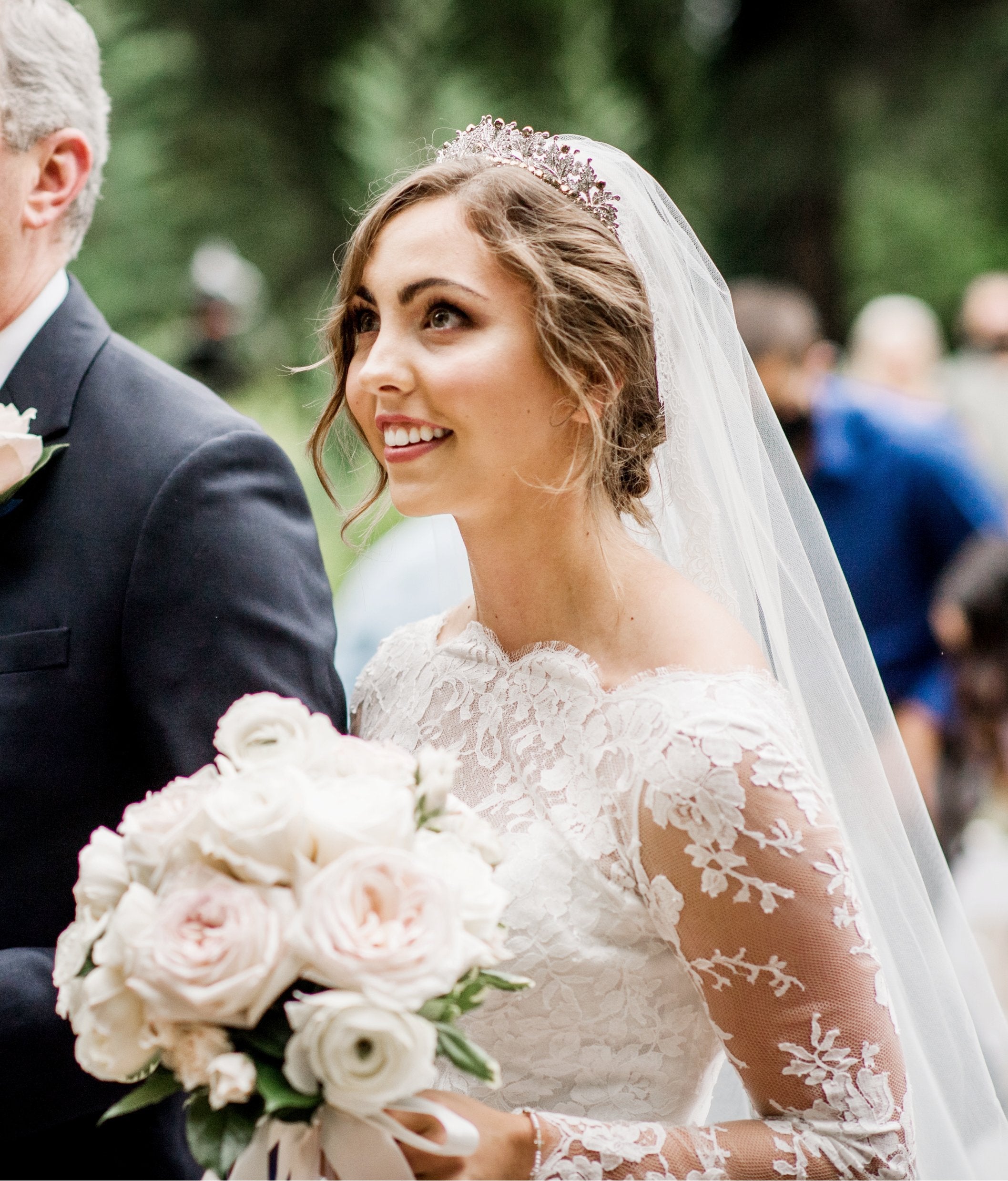 EDEN LUXE Bridal Tiara Bespoke Crystal Golden Shadow VICTORIA Swarovski Wedding Tiara