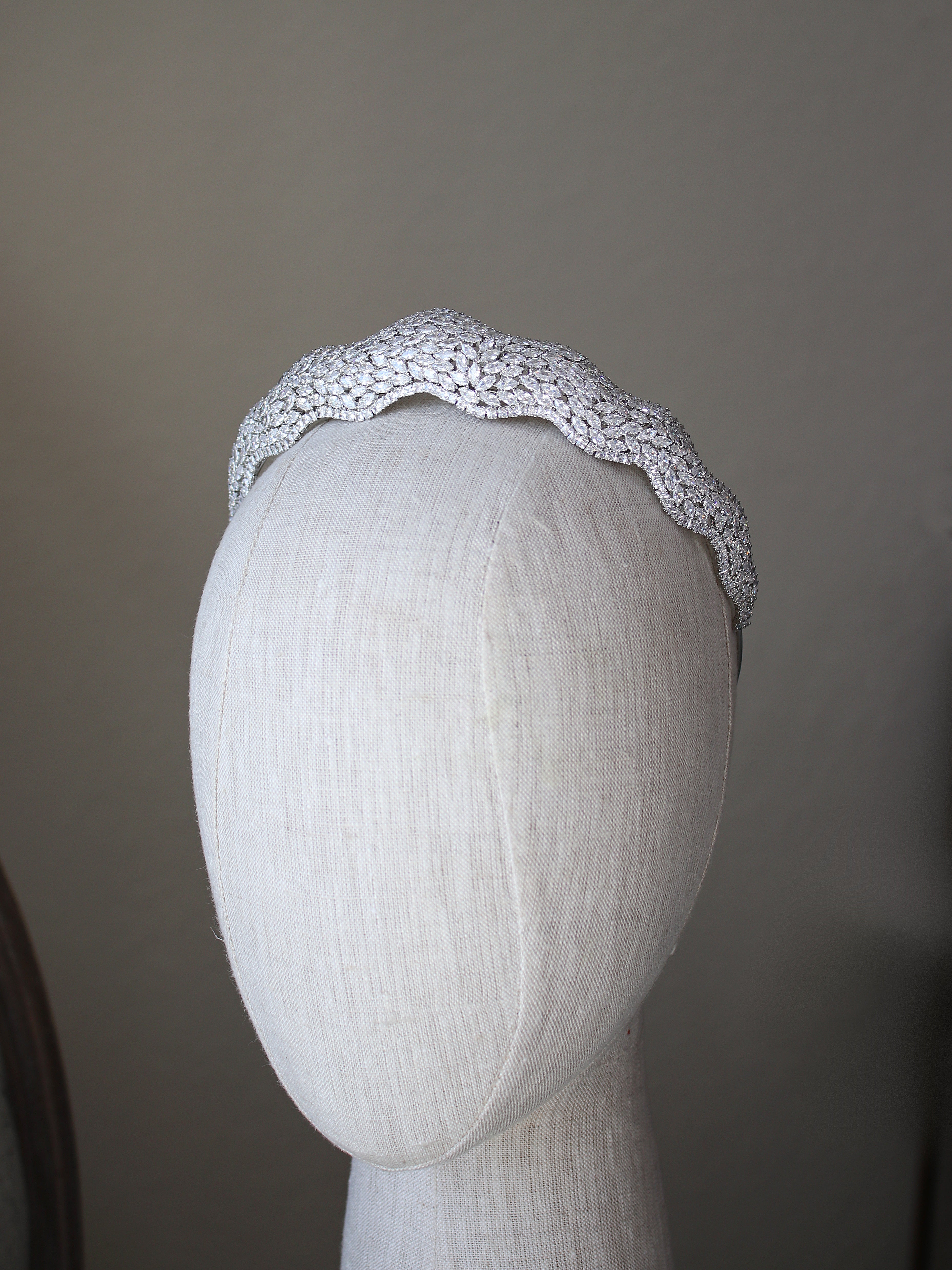 EDEN LUXE Bridal Tiara CHELSEA Simulated Diamond Wedding Crown