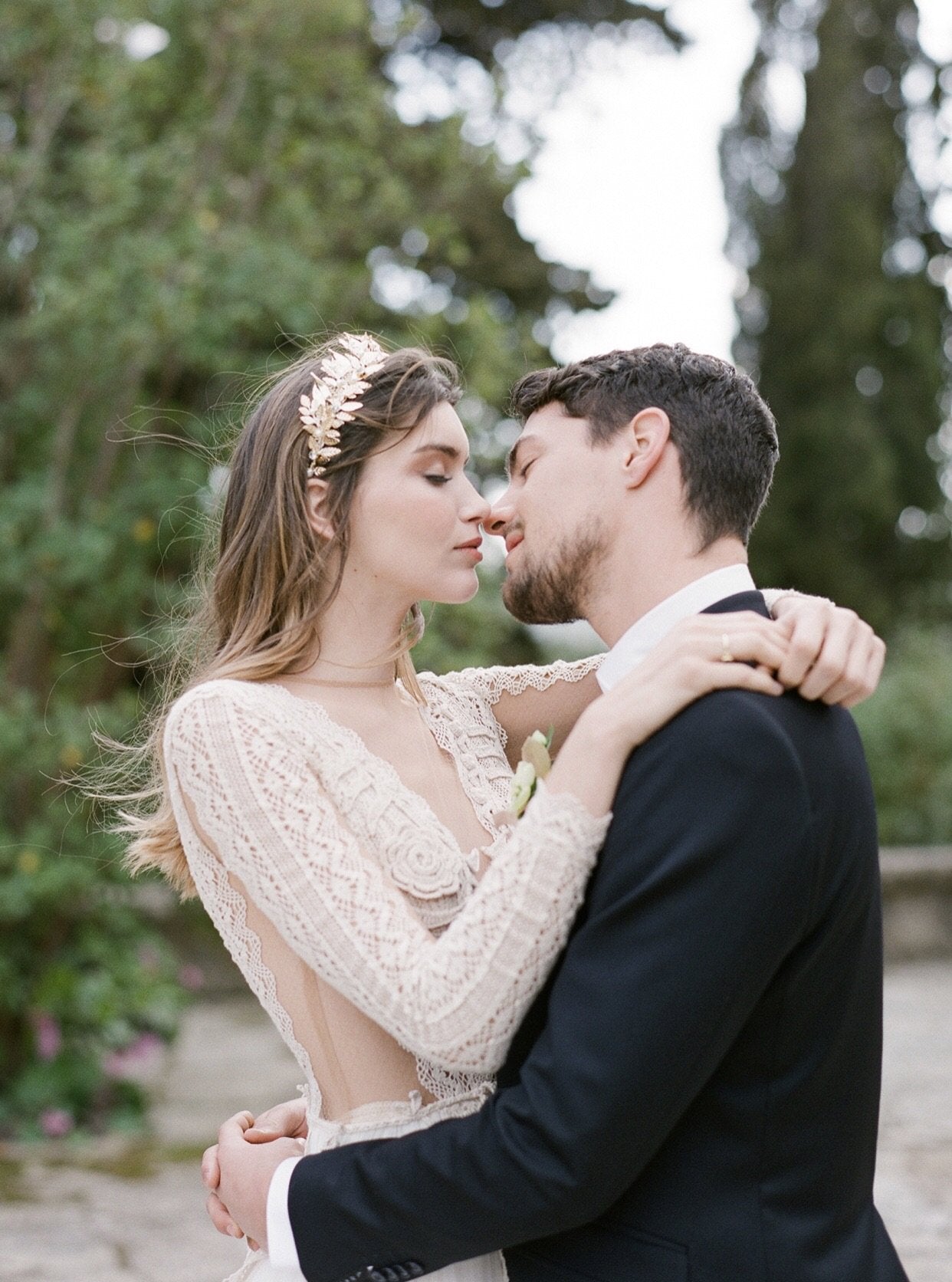 EDEN LUXE Bridal Tiara CHIARA Gilded Leaves Tiara