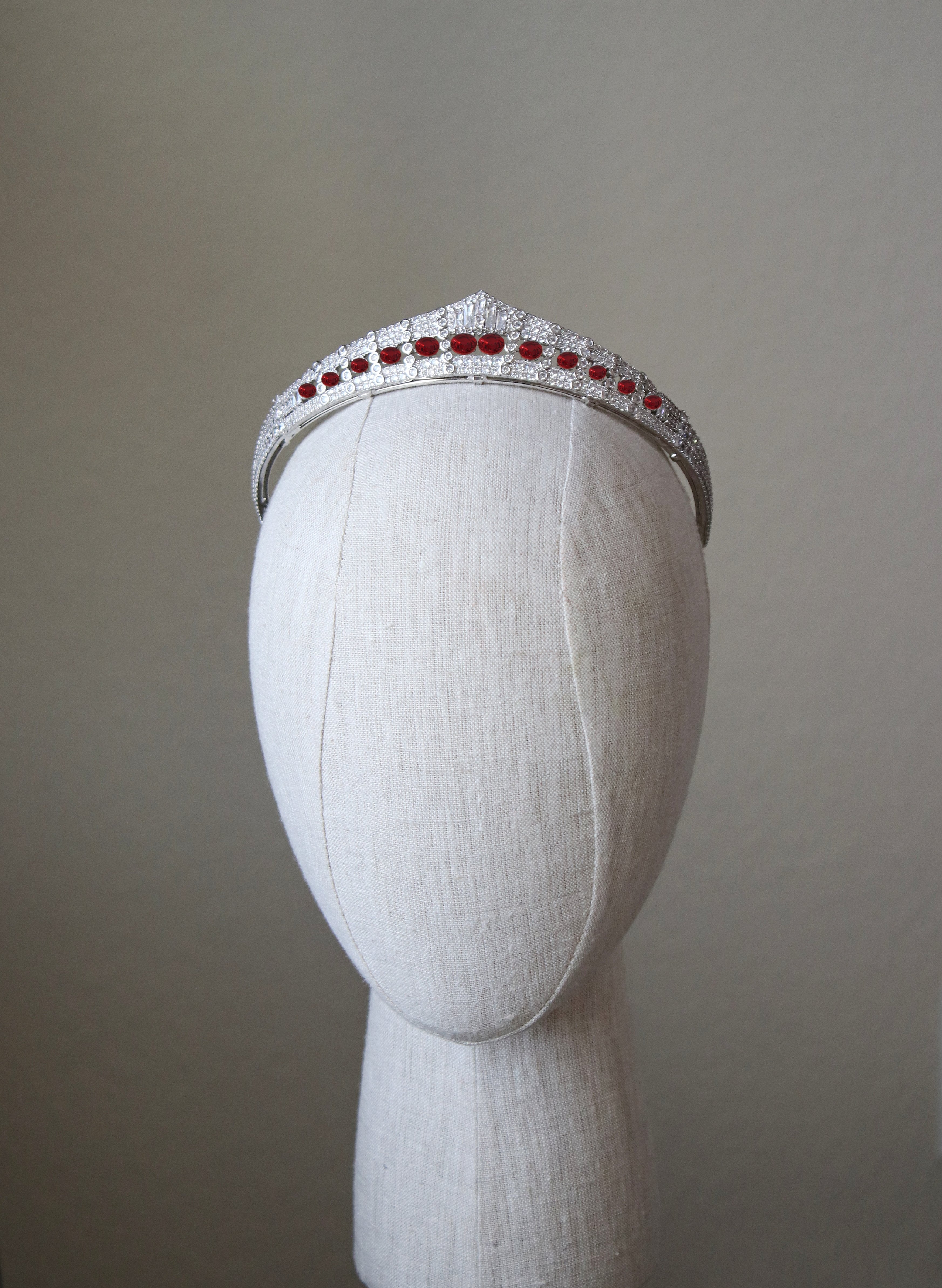 EDEN LUXE Bridal Tiara DUCHESS OF CALABRIA Simulated Diamond Royal Bridal Crown