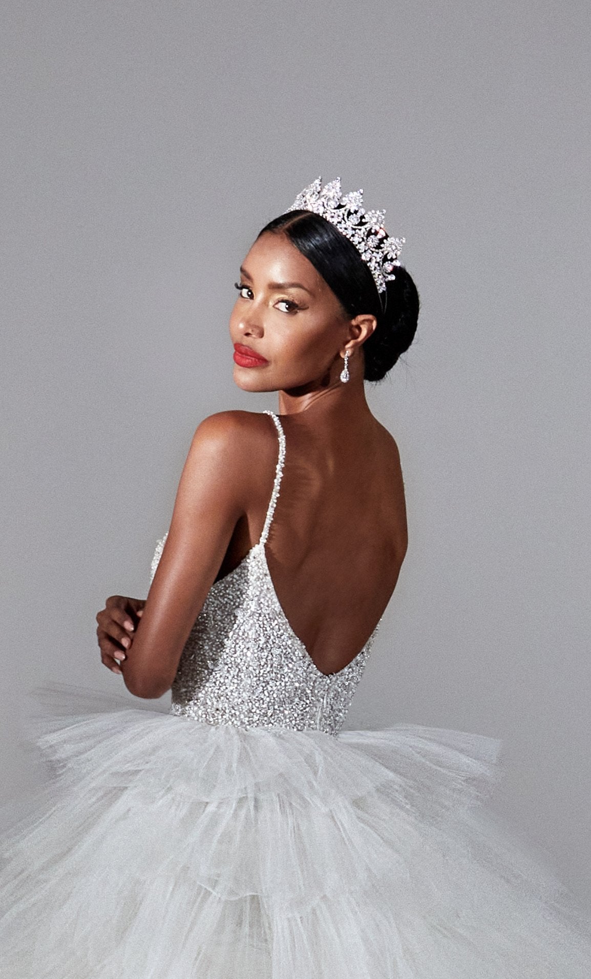 EDEN LUXE Bridal Tiara ELENI Simulated Diamond Bridal Tiara