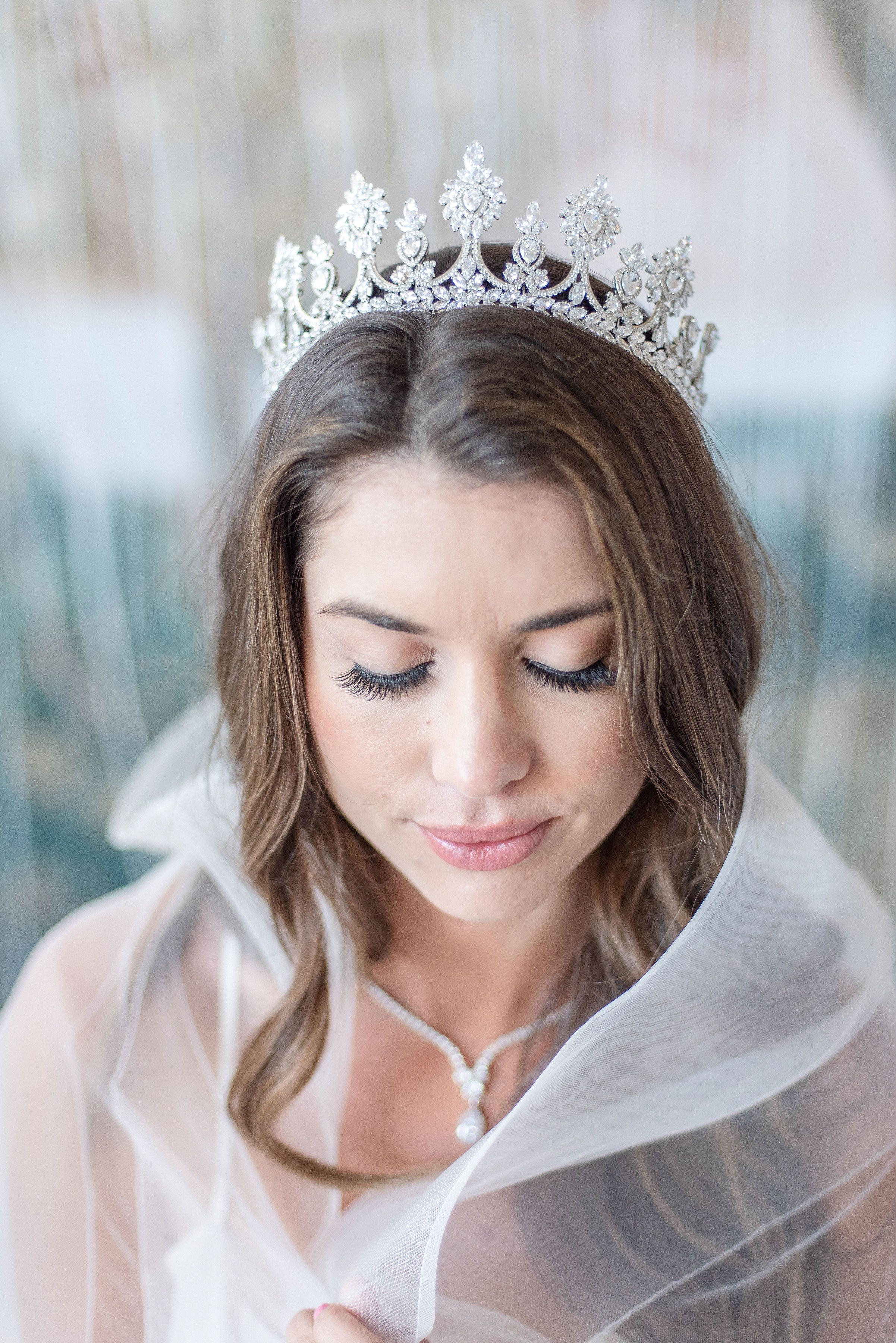 EDEN LUXE Bridal Tiara ELENI Simulated Diamond Bridal Tiara