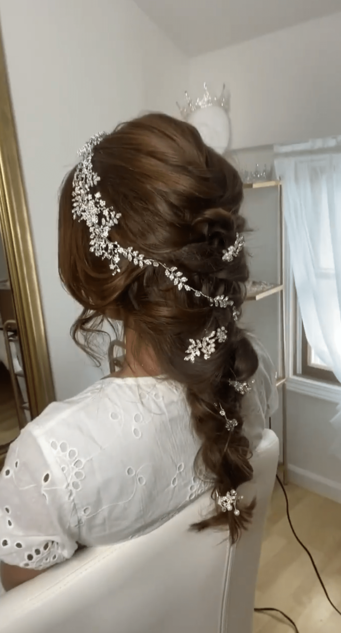 EDEN LUXE Bridal Tiara ELISABETTA Simulated Diamond Bridal Headpiece