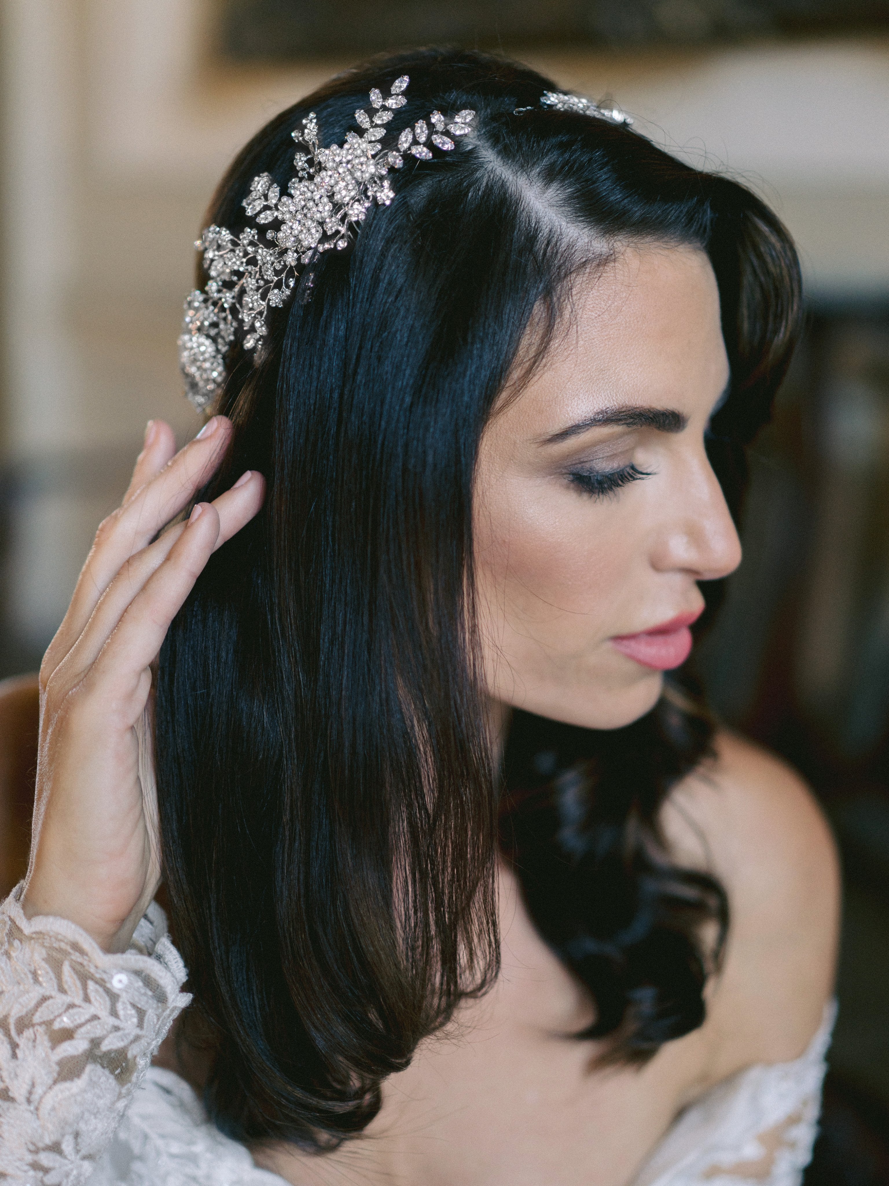 EDEN LUXE Bridal Tiara ELISABETTA Simulated Diamond Bridal Headpiece