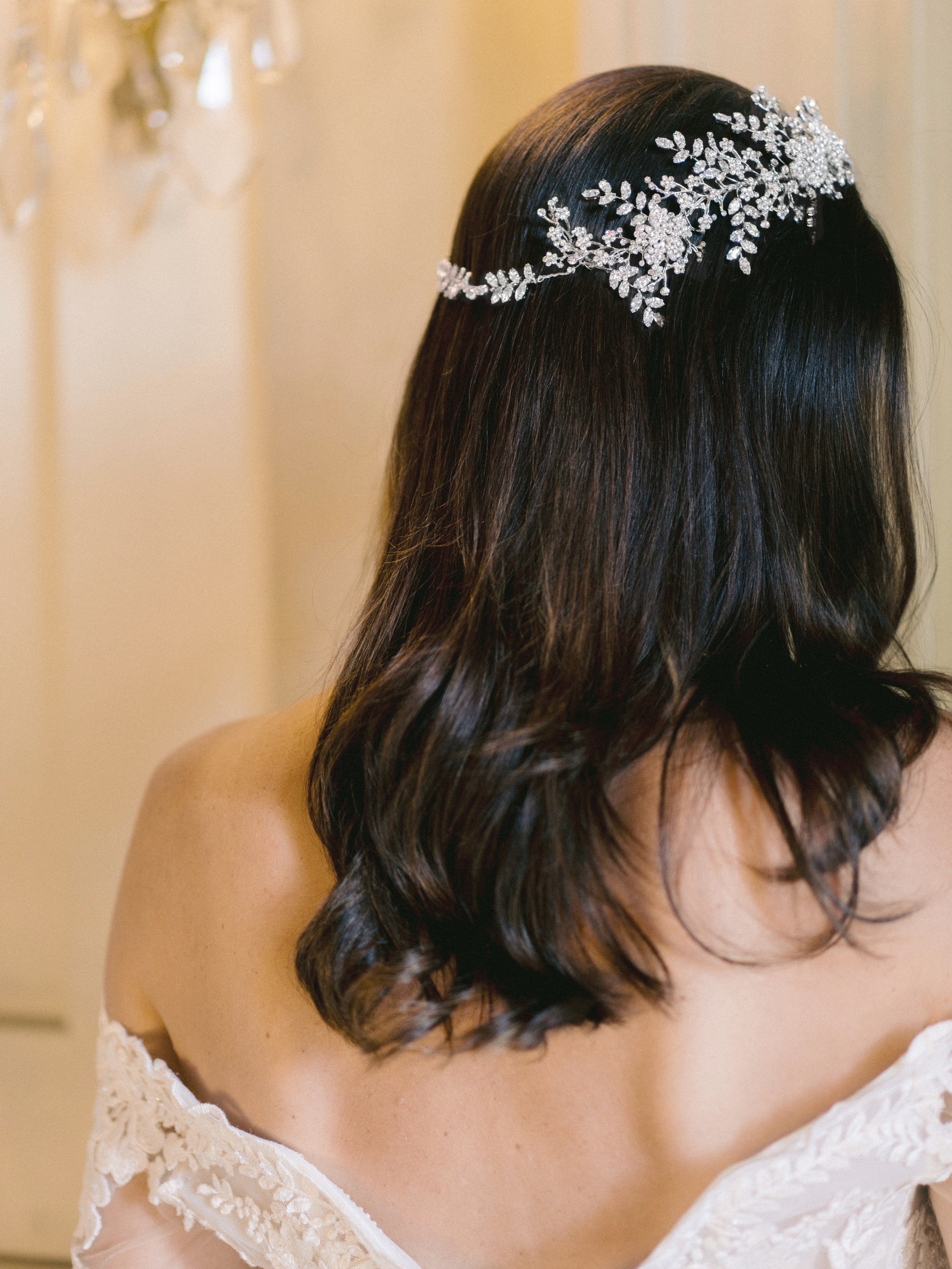 EDEN LUXE Bridal Tiara ELISABETTA Simulated Diamond Bridal Headpiece