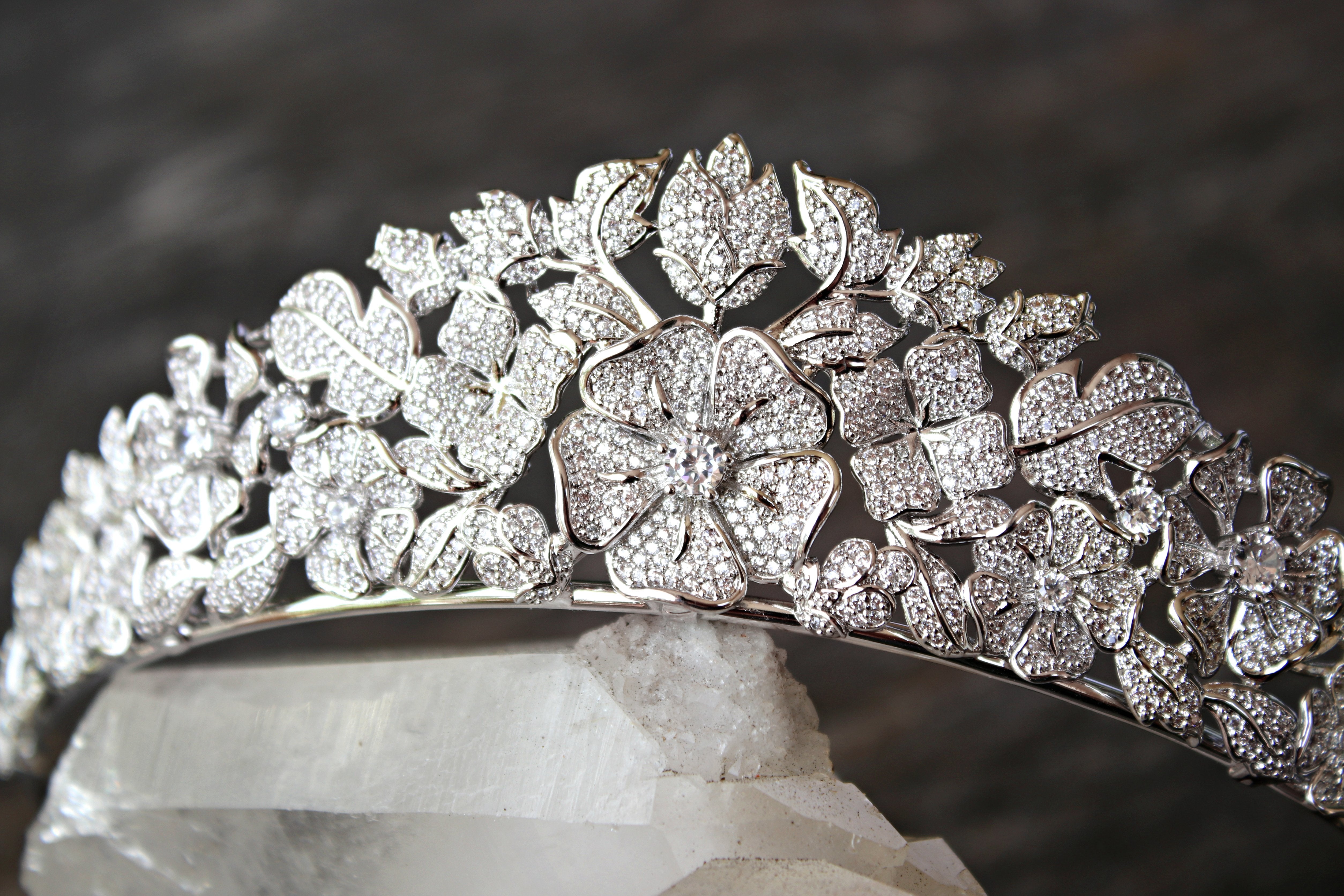 EDEN LUXE Bridal Tiara ELLINA Simulated Diamond Bridal Tiara