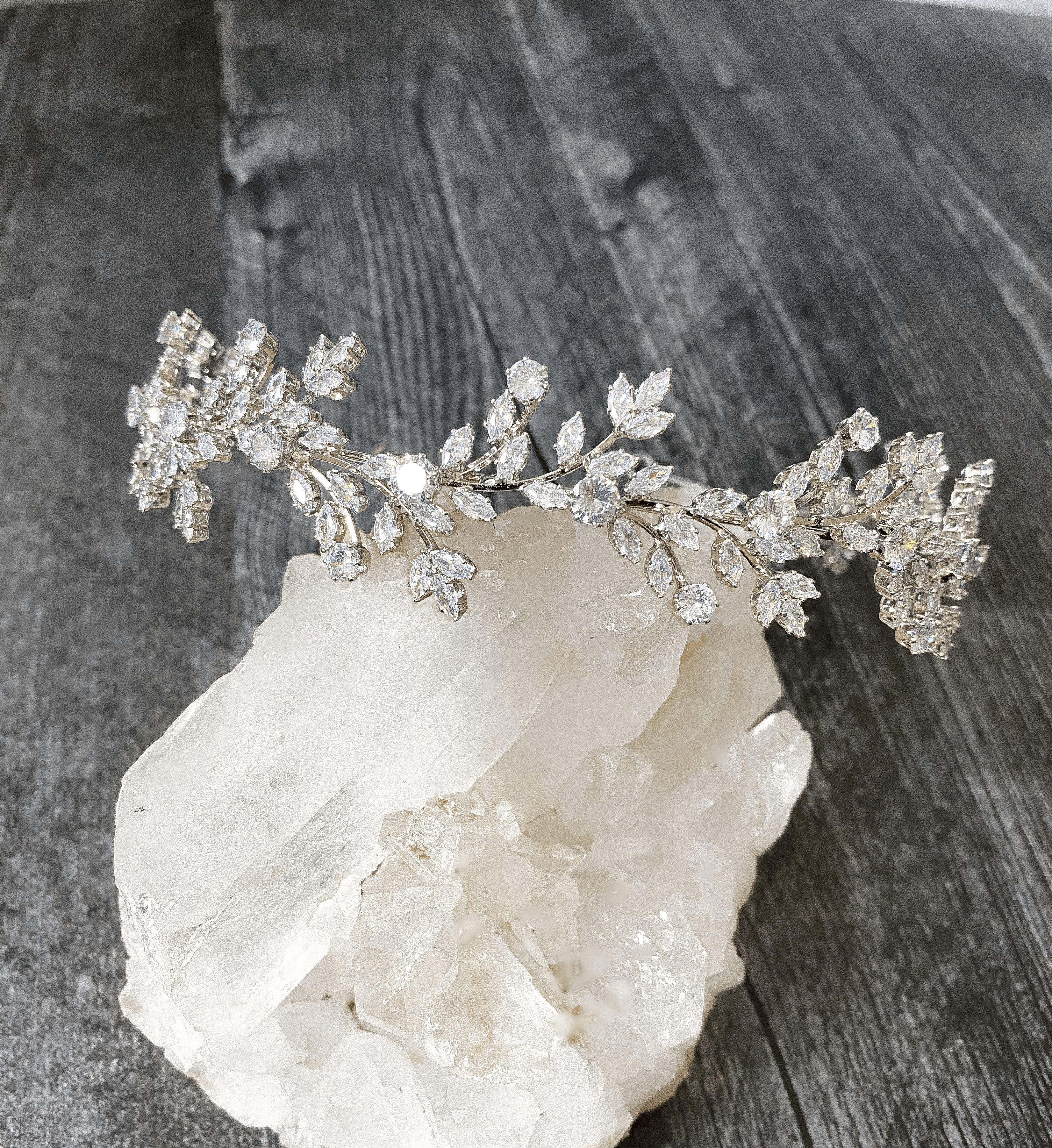 EDEN LUXE Bridal Tiara FABRICE Simulated Diamond Bridal Headpiece