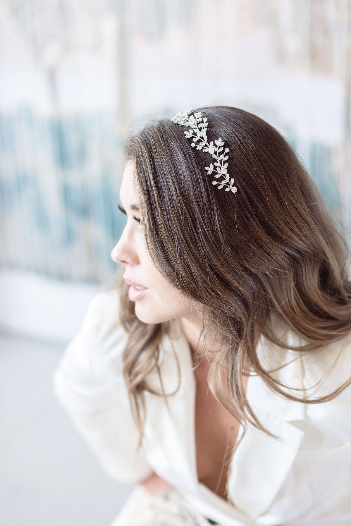 EDEN LUXE Bridal Tiara FABRICE Simulated Diamond Bridal Headpiece