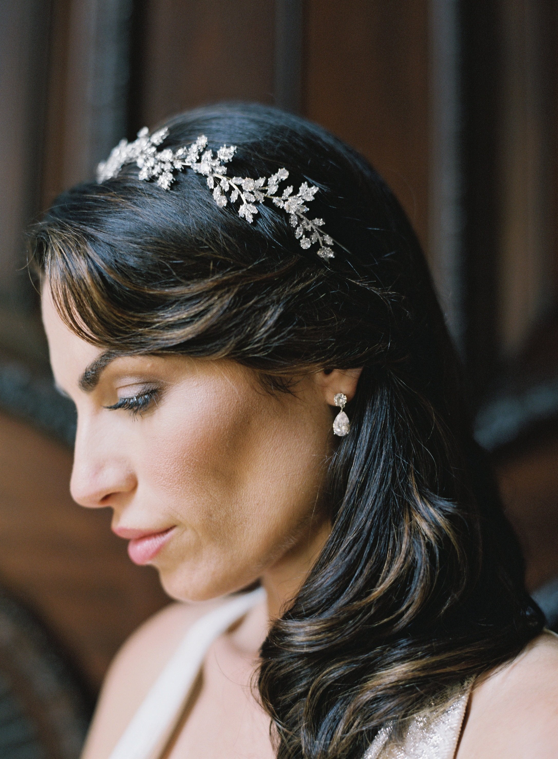 EDEN LUXE Bridal Tiara FABRICE Simulated Diamond Headband Headpiece