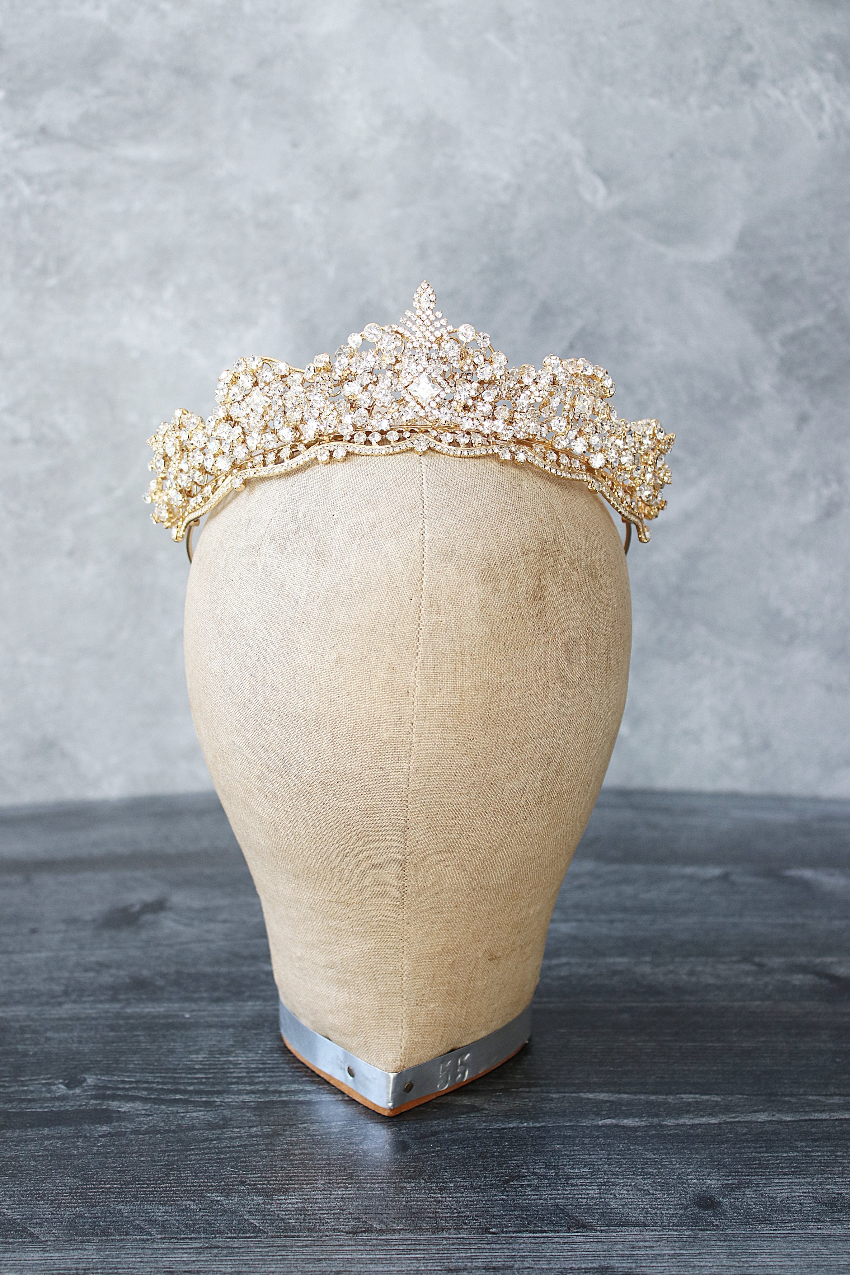 EDEN LUXE Bridal Tiara Gold SHELLIE Gold Bridal Tiara