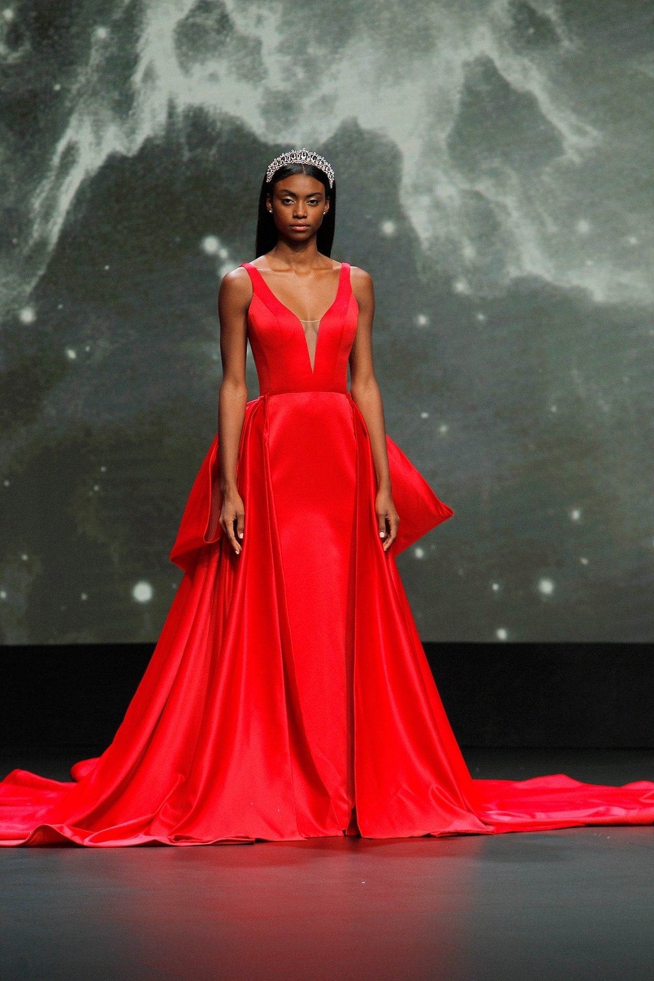 EDEN LUXE Bridal Tiara GRAND SERENA Rose Gold Tiara with Colored Accent Stones