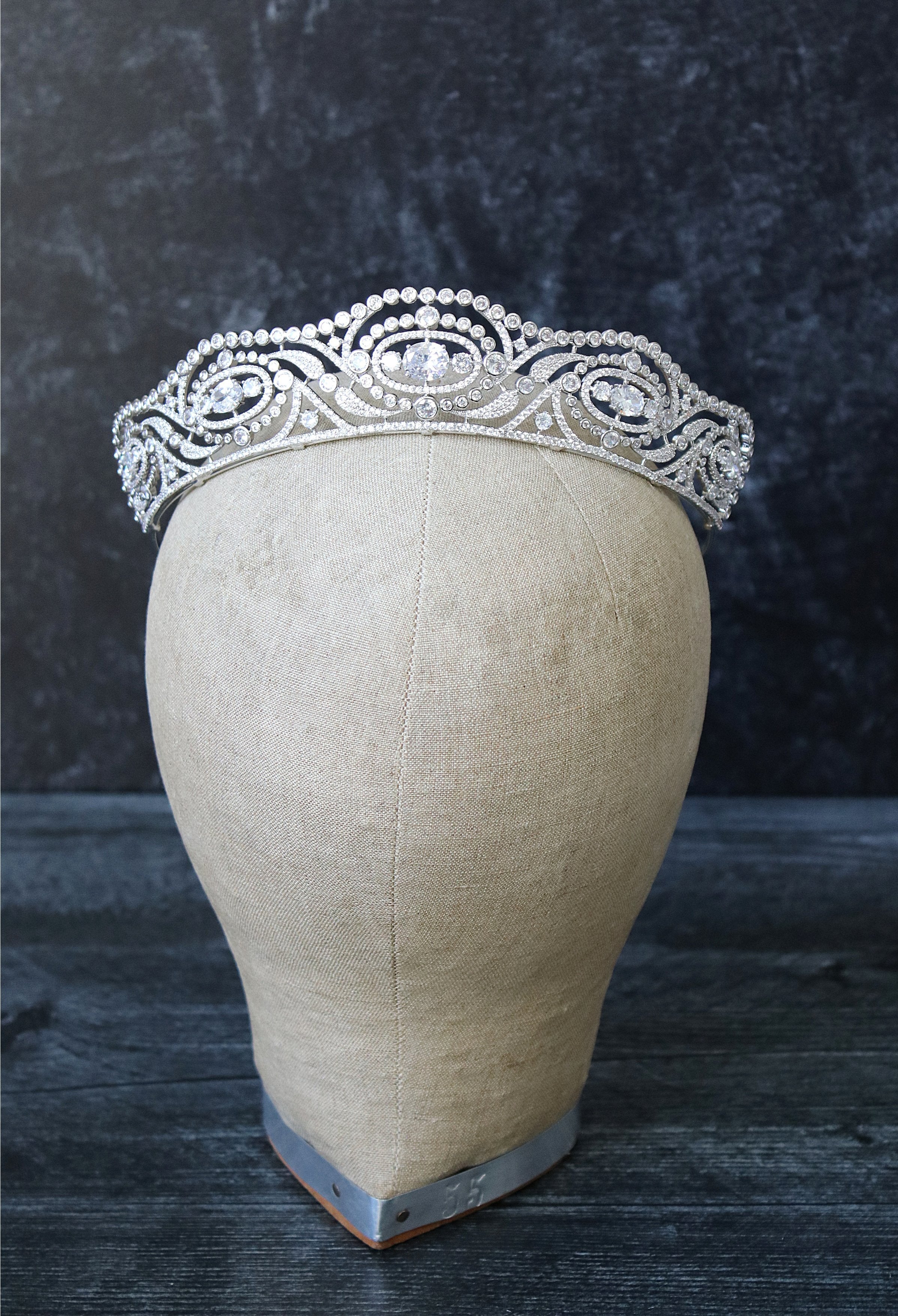 EDEN LUXE Bridal Tiara HYACINTH Simulated Diamond Bridal Tiara