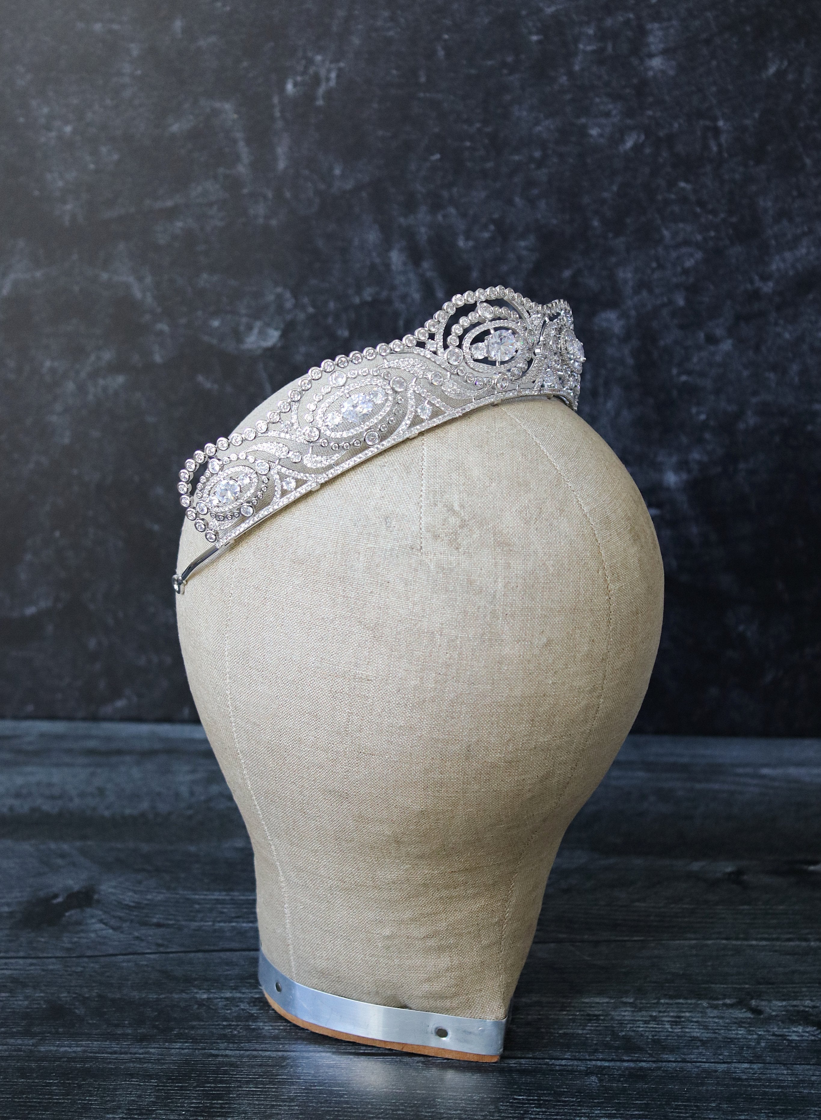 EDEN LUXE Bridal Tiara HYACINTH Simulated Diamond Bridal Tiara