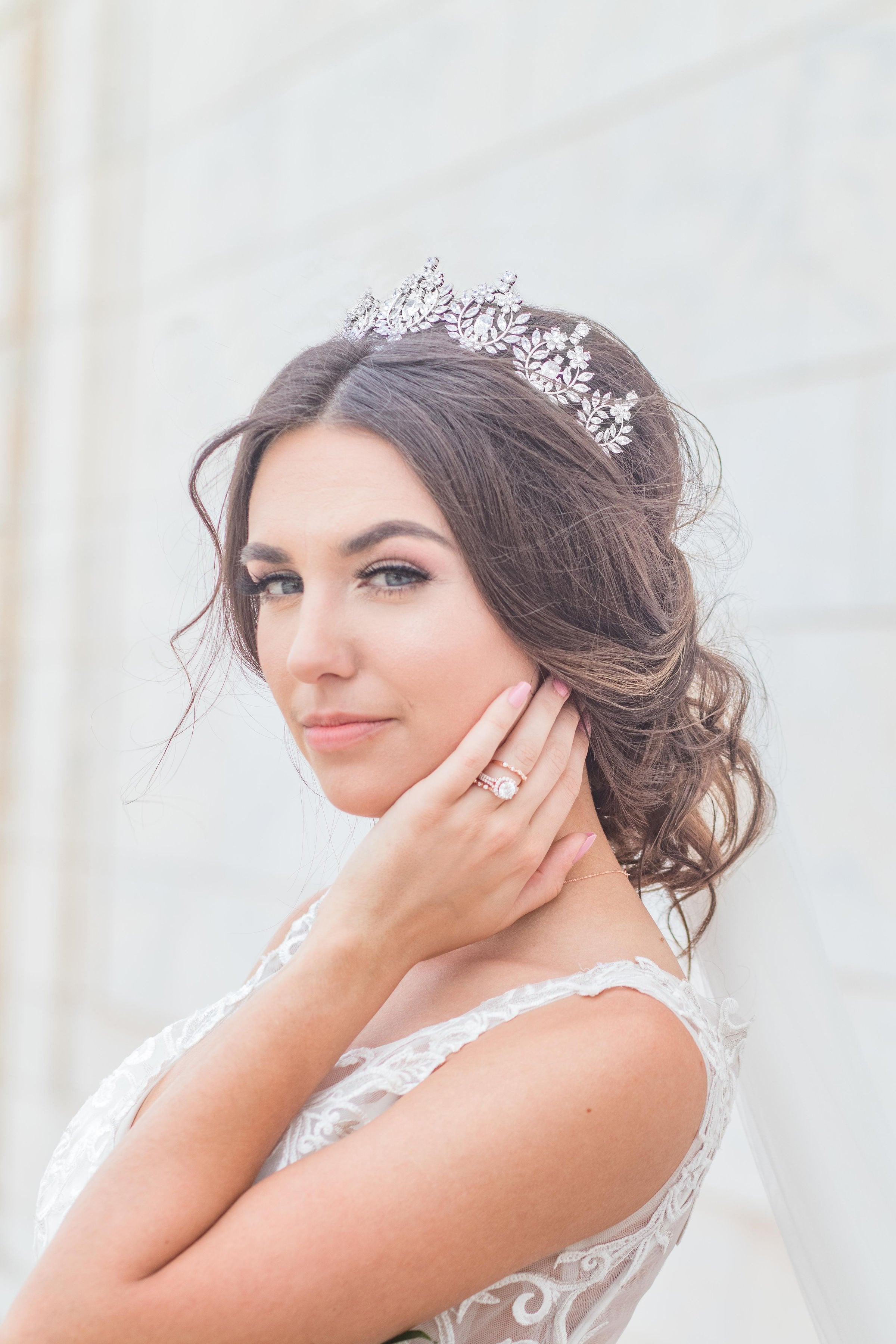EDEN LUXE Bridal Tiara JASLYNE Simulated Diamond Tiara