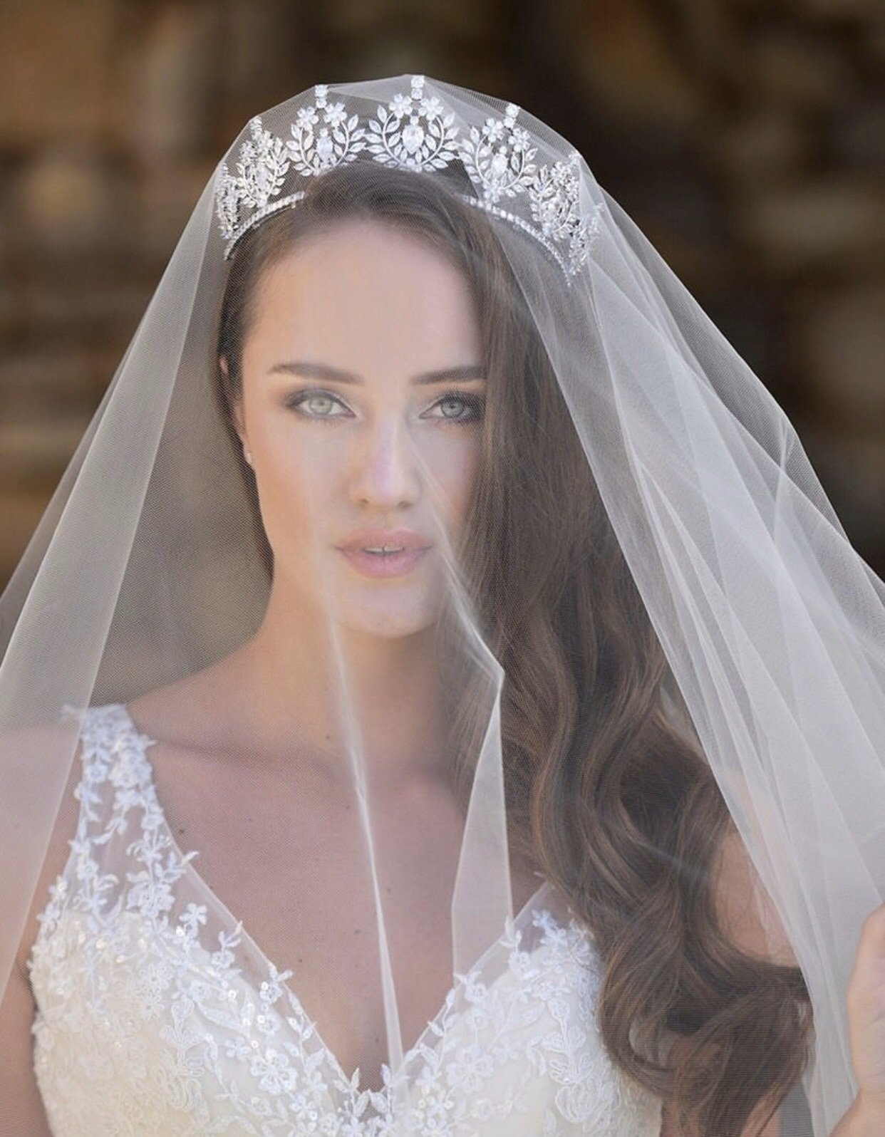 EDEN LUXE Bridal Tiara JASLYNE Simulated Diamond Tiara