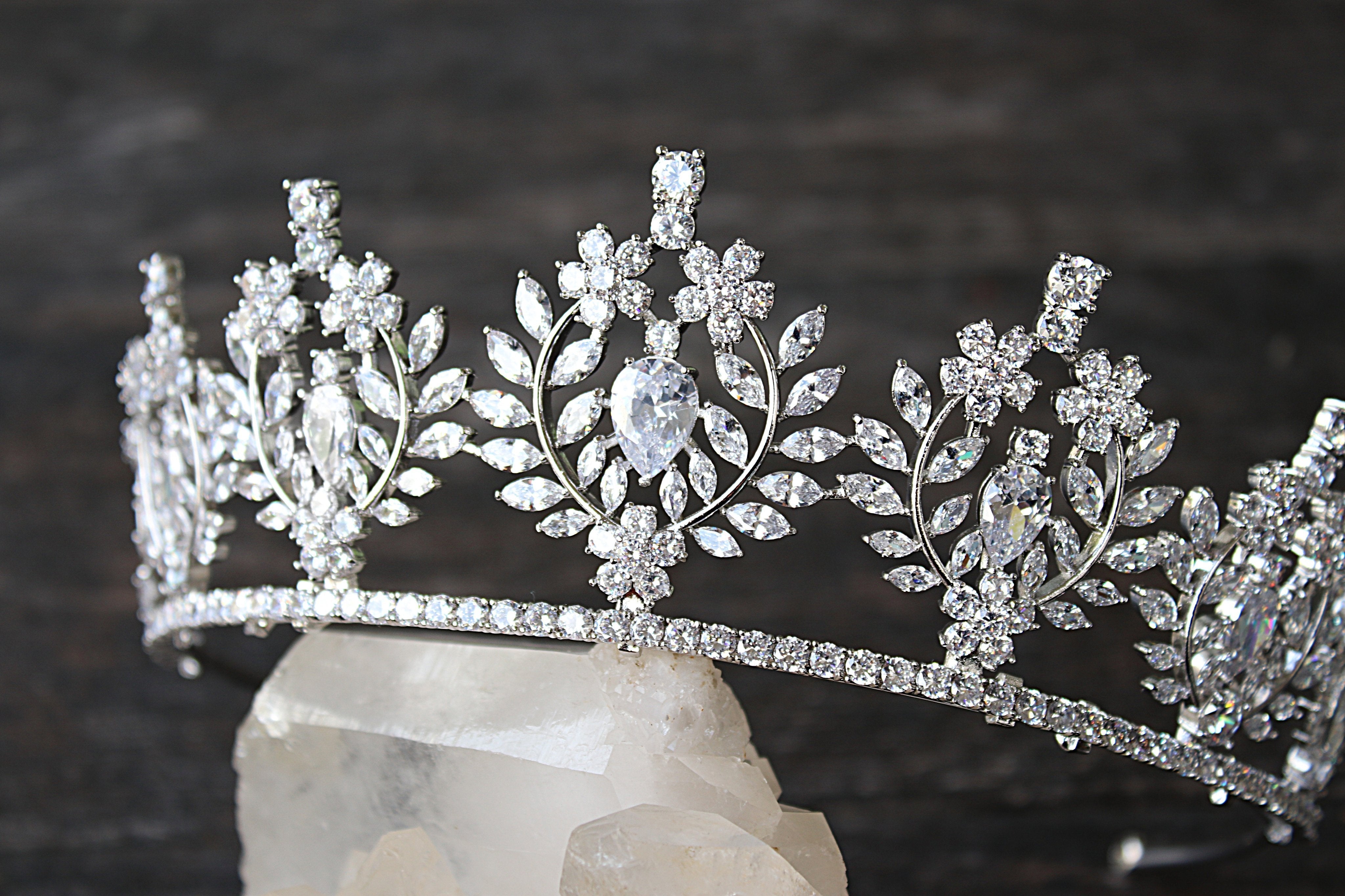 EDEN LUXE Bridal Tiara JASLYNE Simulated Diamond Tiara
